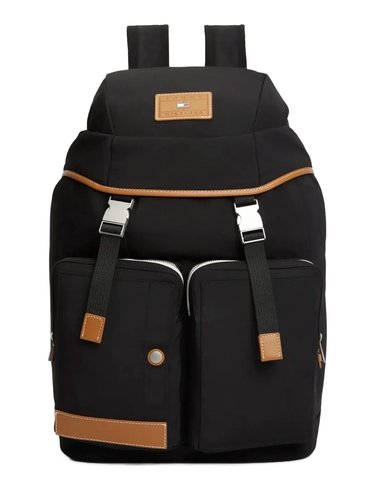 Tommy Hilfiger TH CASUAL FLAG BACKPACK - Tasker - BLACK / black