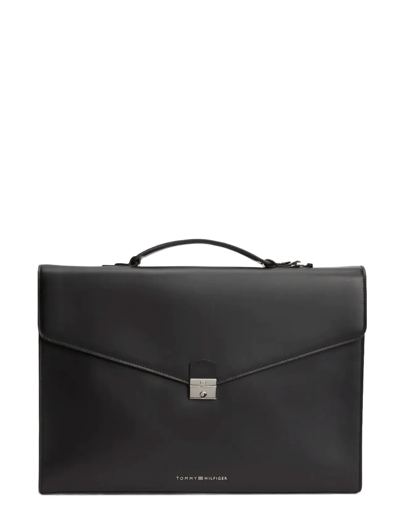 Tommy Hilfiger TH BUSINESS LEATHER COMPUTER BAG - Nyheter - BLACK / black