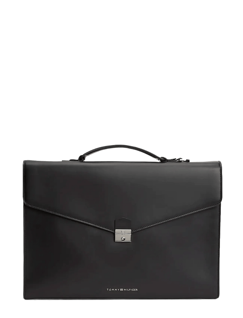 Tommy Hilfiger - TH BUSINESS LEATHER COMPUTER BAG - nach anlass kaufen - black - 1