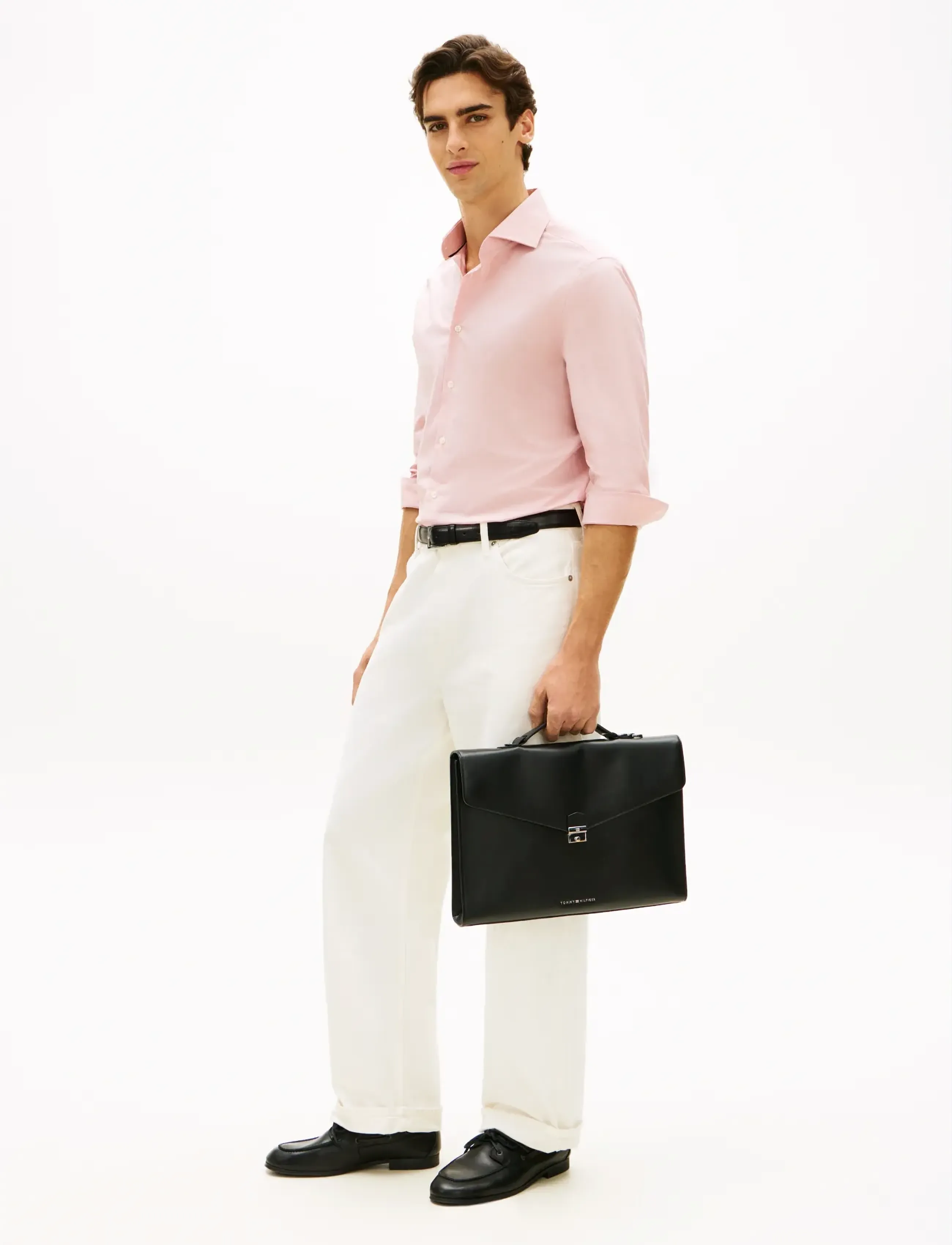 Tommy Hilfiger Th Business Leather Computer Bag, Mænd, Computermappe, Sort, Str: ONE SIZE