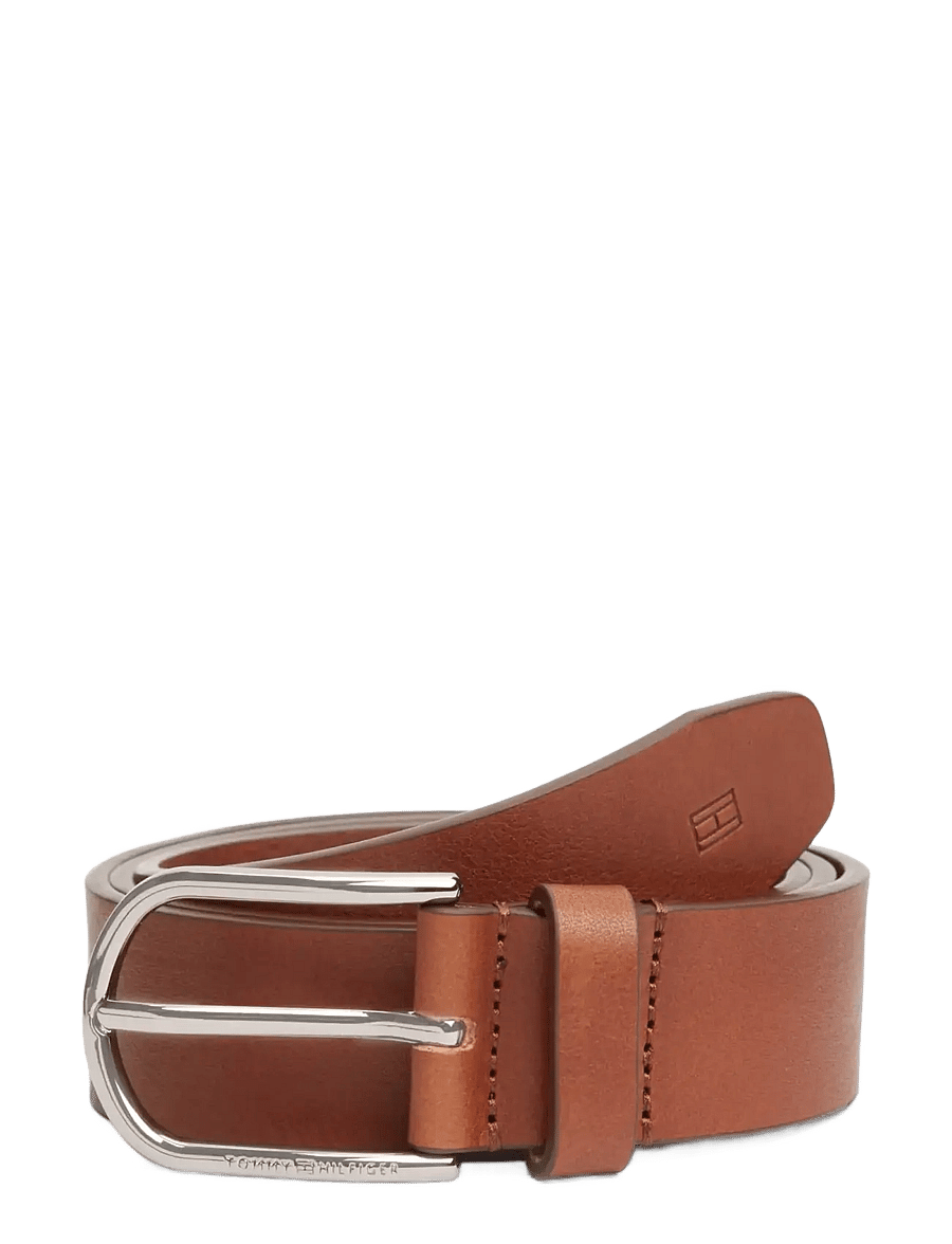 Tommy Hilfiger - TH ARCHIVE BUCKLE SOFT LEATHER - klassikalised vööd - coffee bean - 0