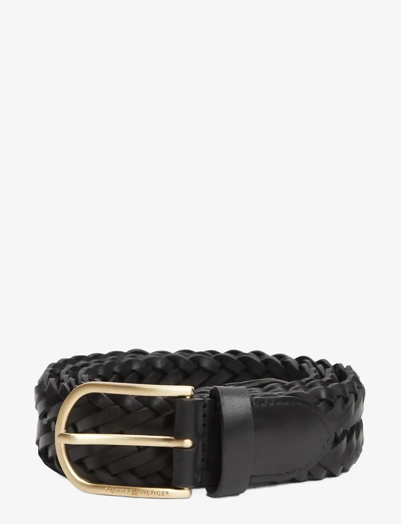 Tommy Hilfiger - TH ARCHIVE WOVEN LEATHER - punutud vööd - black - 1