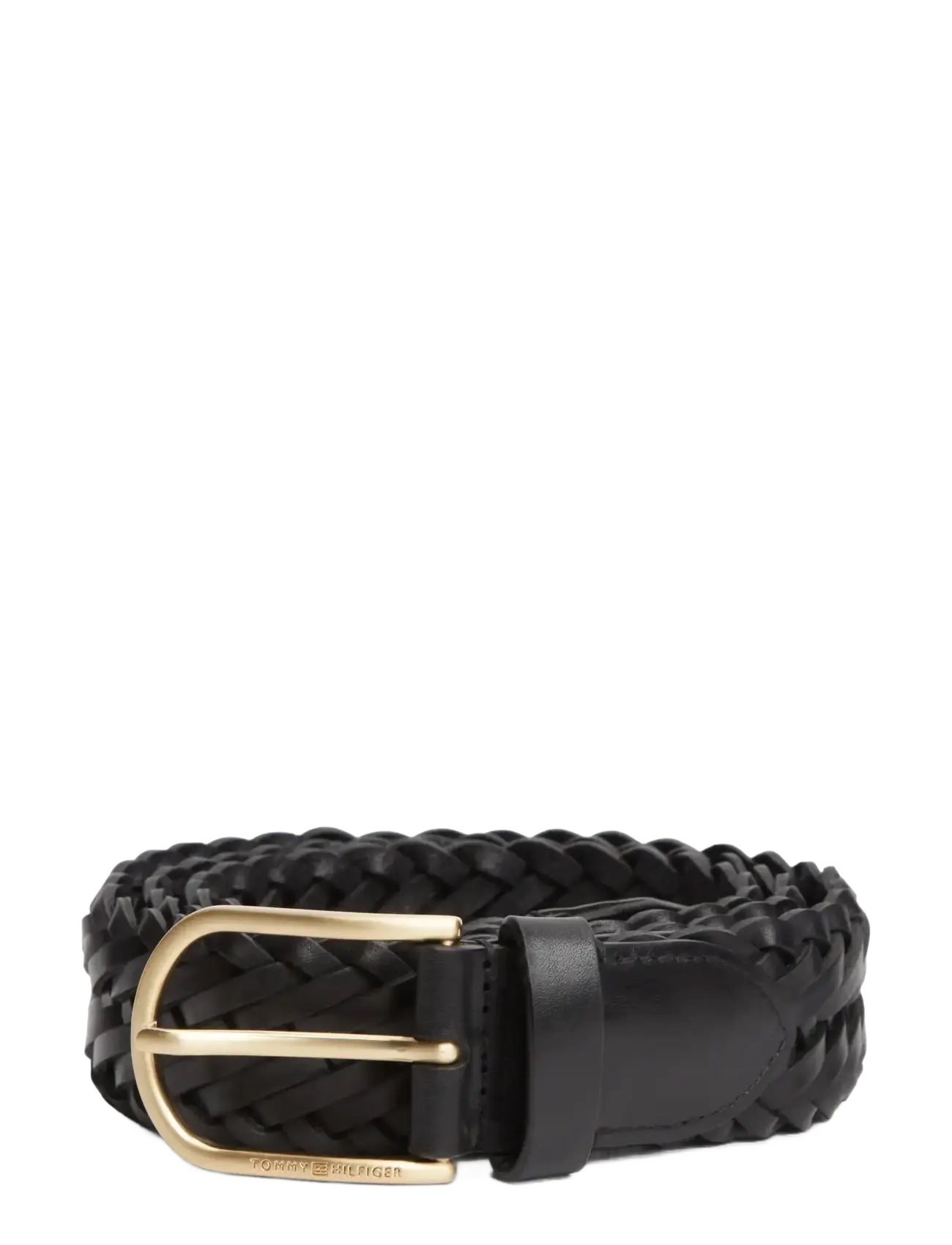Tommy Hilfiger - TH ARCHIVE WOVEN LEATHER - flettede bælter - black - 1