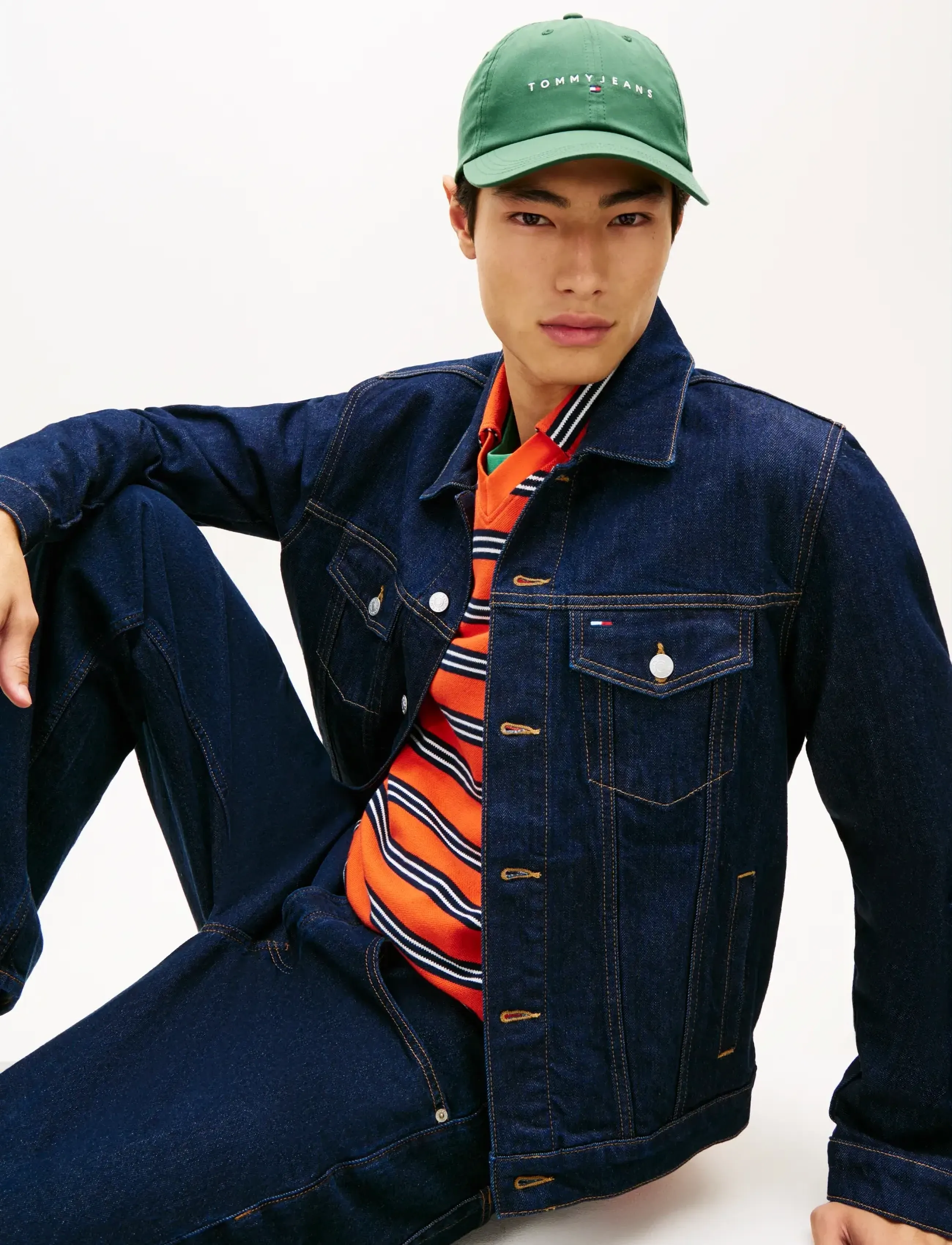 Tommy Hilfiger TJM LINEAR LOGO CAP - Tommy Hilfiger - SHADOW PINE / green