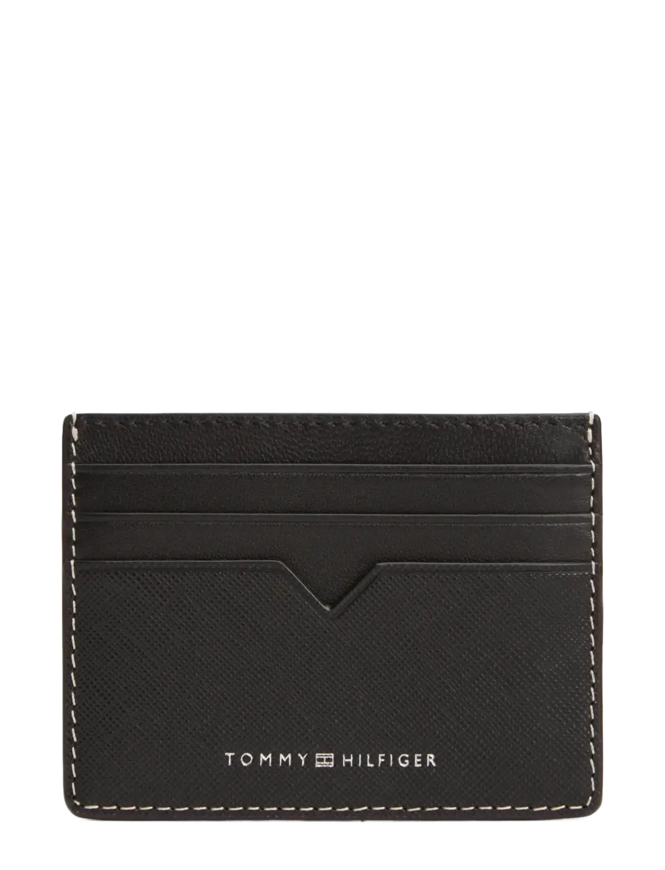 Tommy Hilfiger TH SAFFIANO CC HOLDER - Tasker - BLACK / black