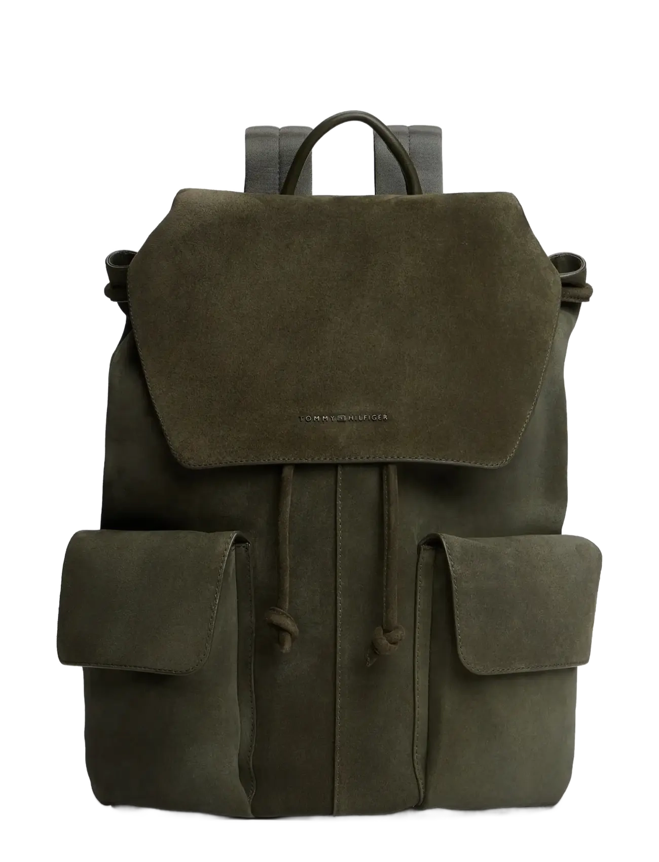 Tommy Hilfiger TH SOFT SUEDE BACKPACK - Tasker - WILLOW GREEN / khaki/green