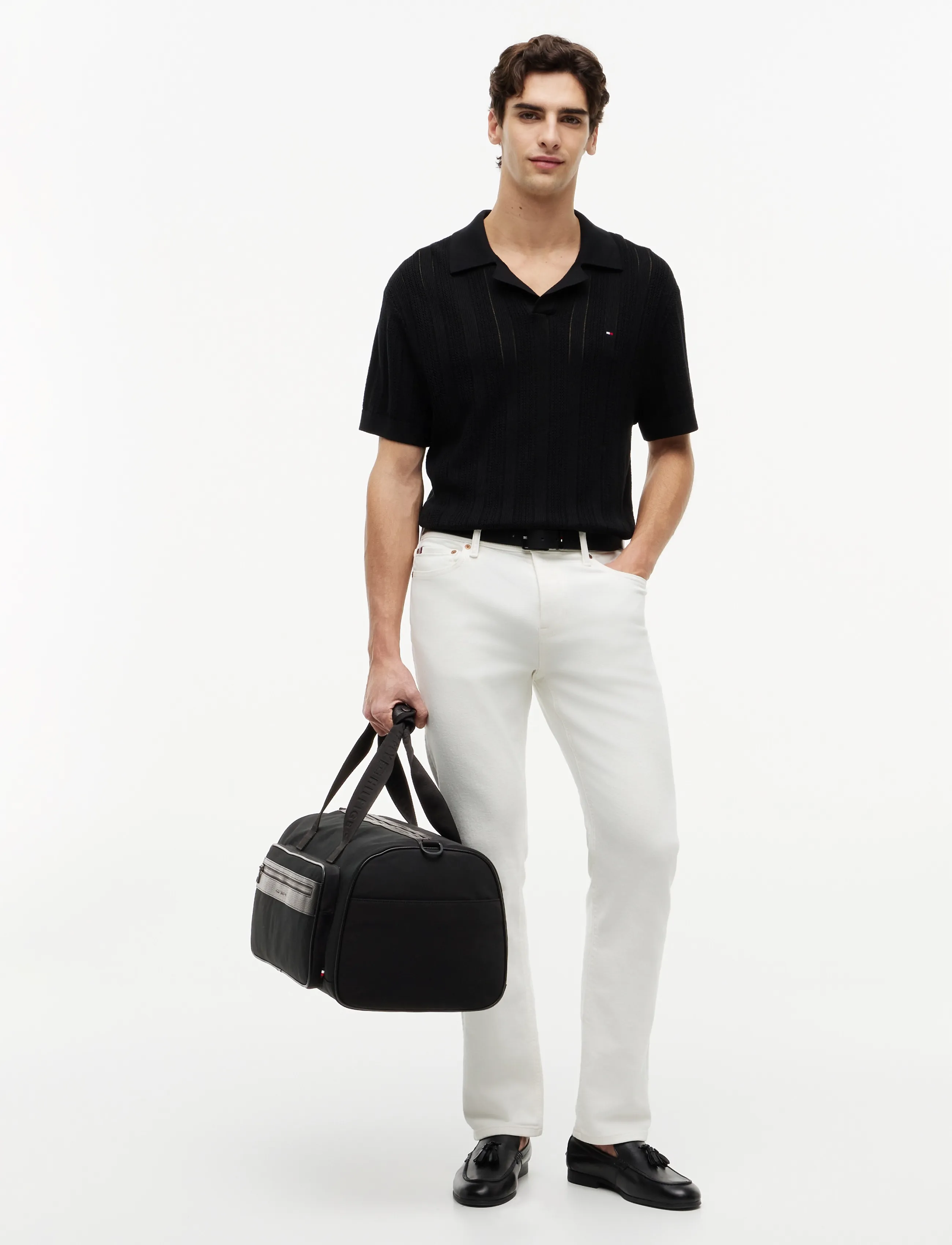 Tommy Hilfiger TH REPREVE DUFFLE - Preppy - BLACK / black