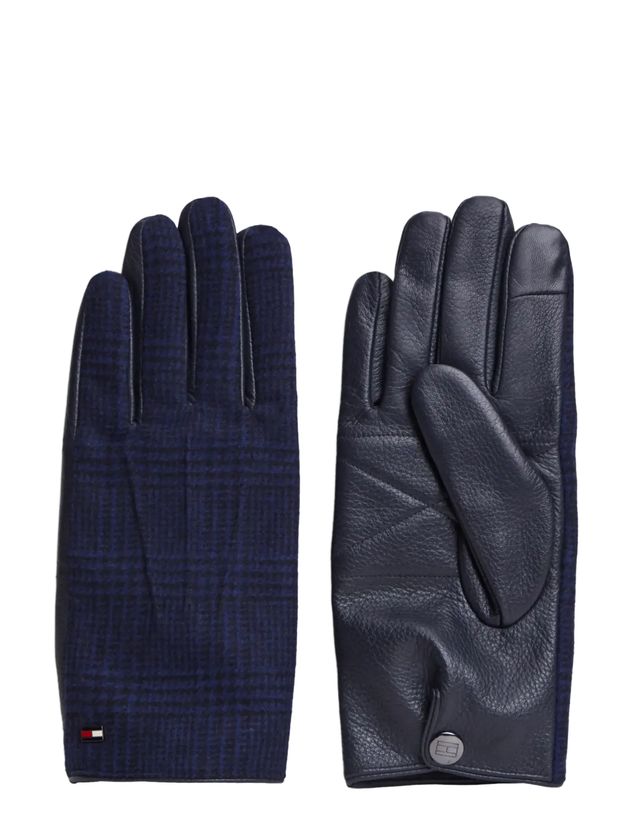 Tommy Hilfiger TH RWB MIXED MEDIA GLOVES - Accessoarer - PREPPY NAVY CHECK / navy