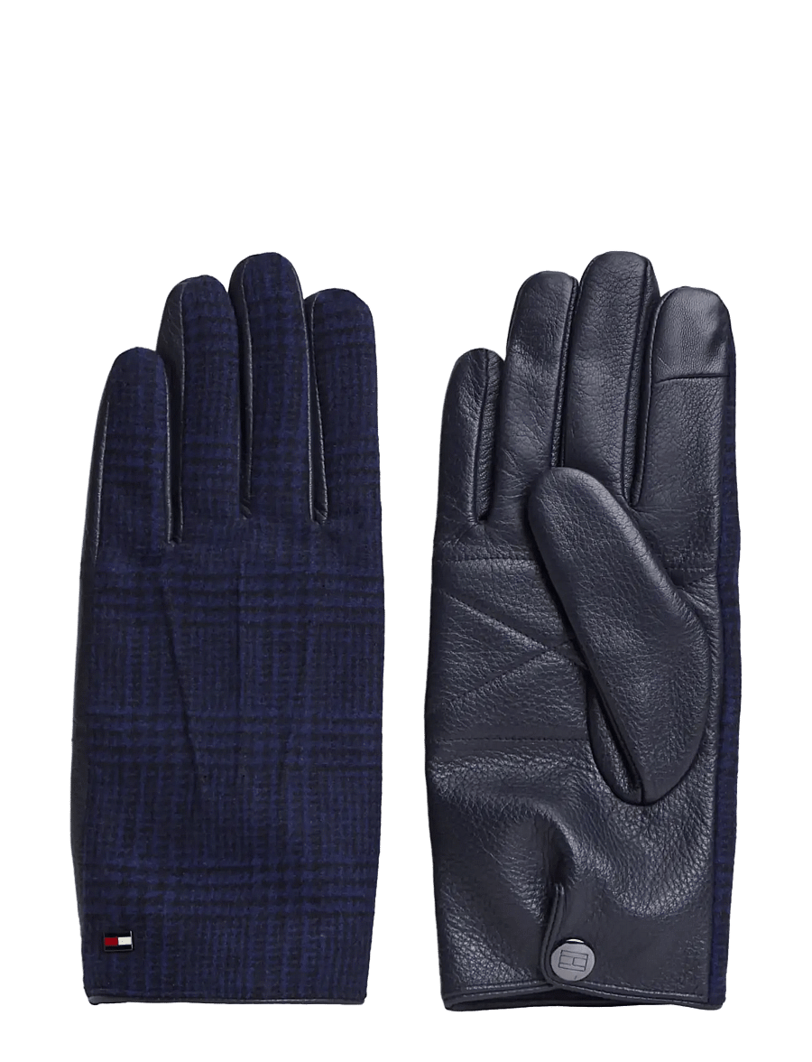 Tommy Hilfiger - TH RWB MIXED MEDIA GLOVES - shoppa efter tillfälle - preppy navy check - 0