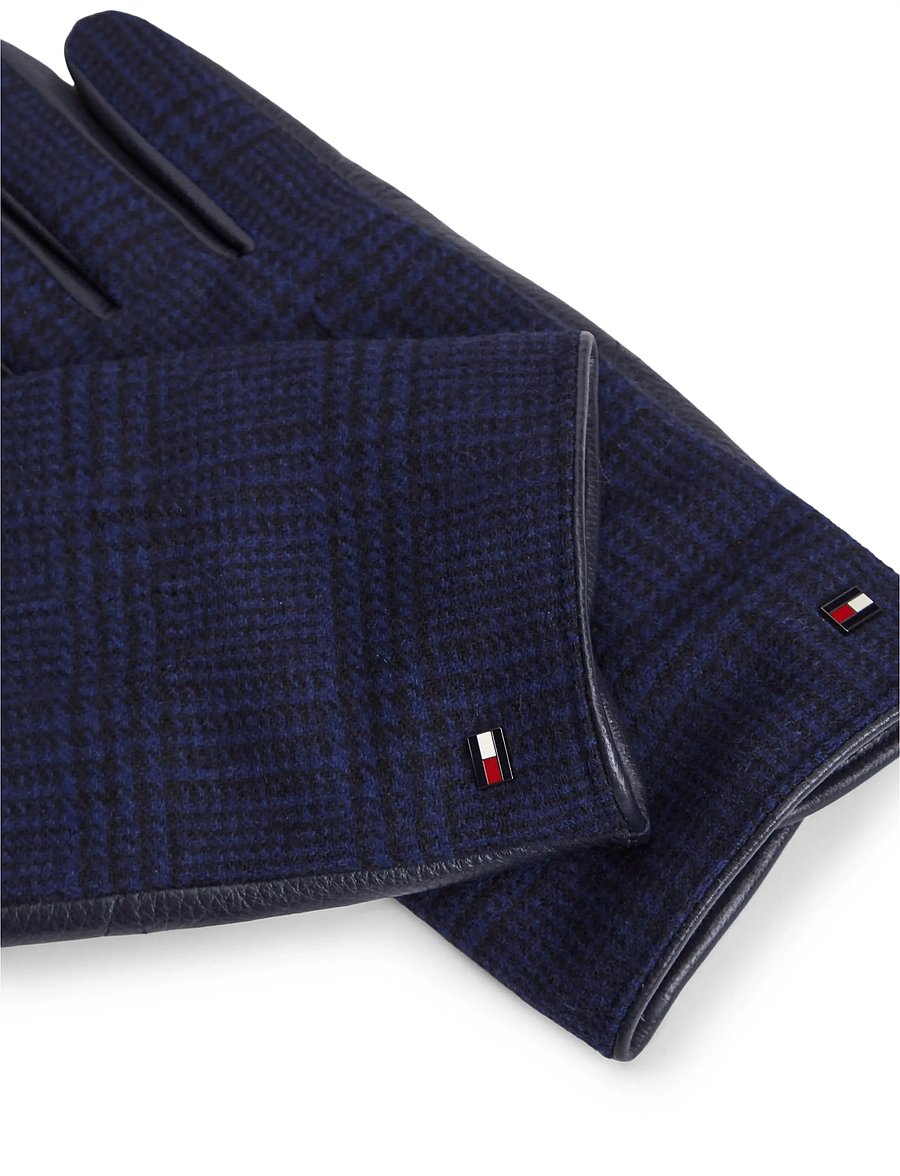 Tommy Hilfiger - TH RWB MIXED MEDIA GLOVES - shoppa efter tillfälle - preppy navy check - 1