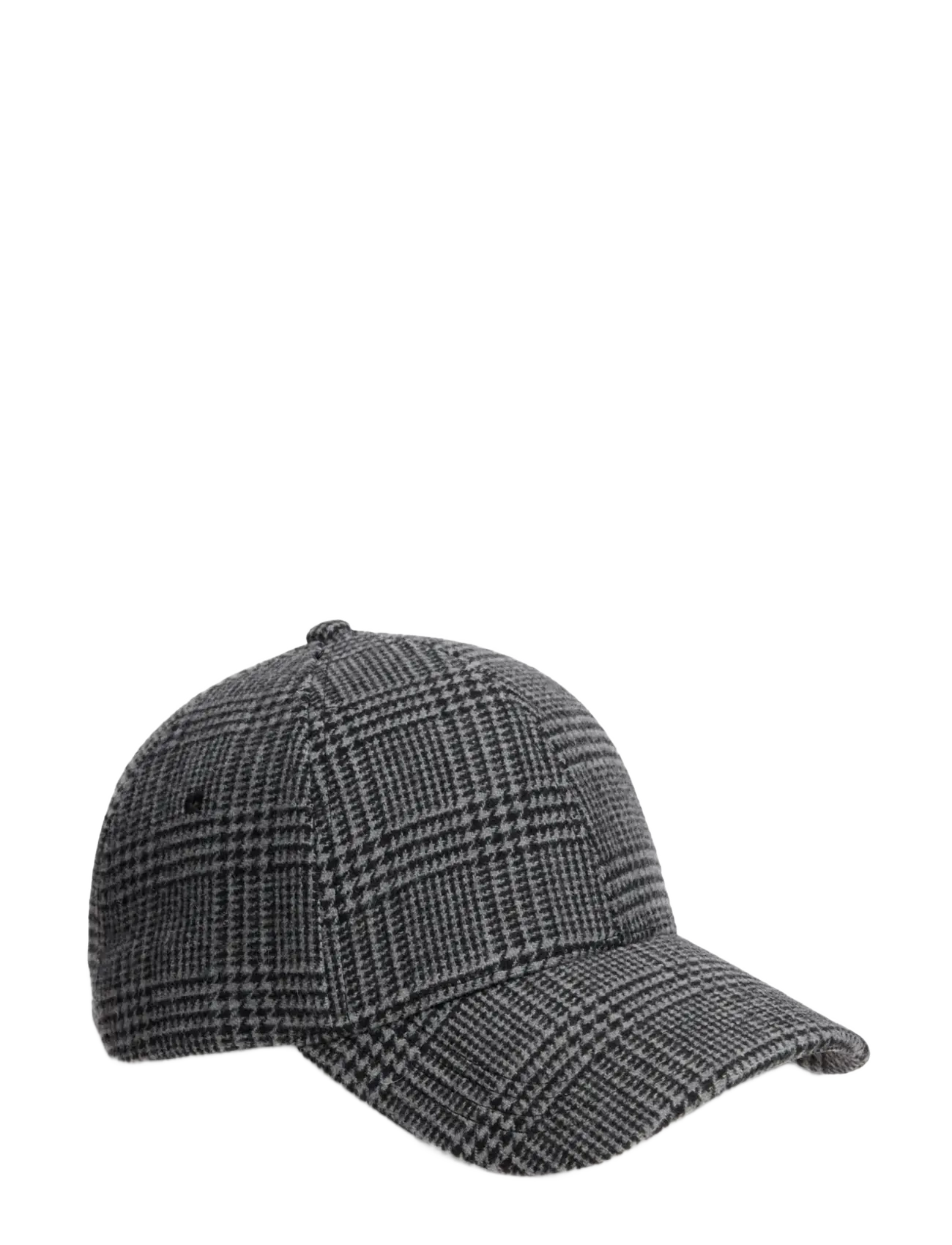 Tommy Hilfiger TH CHECK 6 PANEL MELTON CAP - Accessories - PRINCE OF WALES CHECK / grey