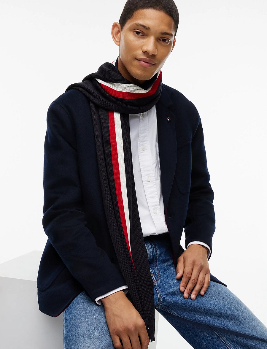 Tommy Hilfiger - TH RWB RASHELLE SCARF - halsdukar - space blue - 0