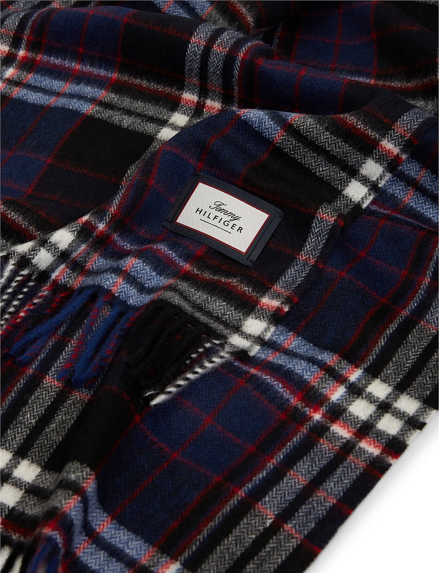 Tommy Hilfiger - TH WOOL CHECK SCARF - winterschals - black check - 3