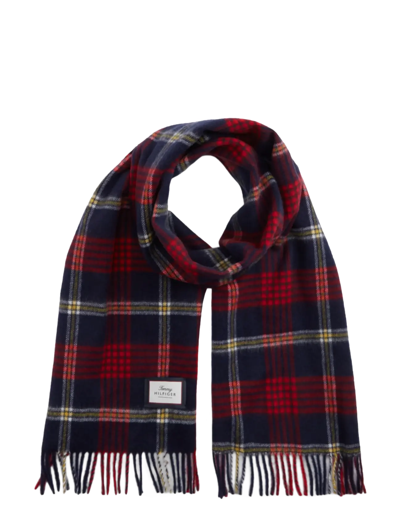 Tommy Hilfiger TH WOOL CHECK SCARF - Accessories - CORPORATE CHECK / navy