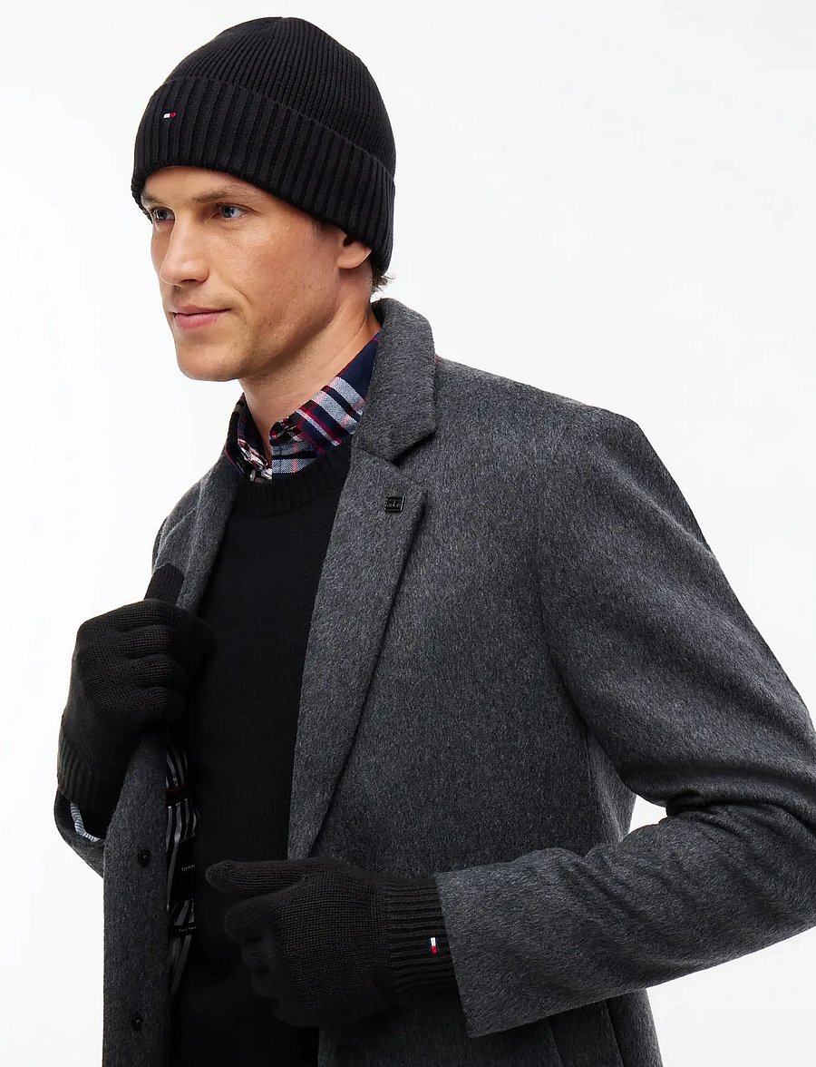 Tommy Hilfiger - TH FLAG BEANIE AND GLOVES - nach anlass kaufen - black - 0