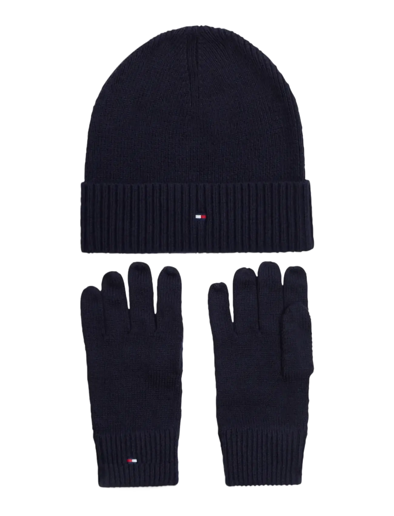 Tommy Hilfiger TH FLAG BEANIE AND GLOVES - Mützen - SPACE BLUE / navy