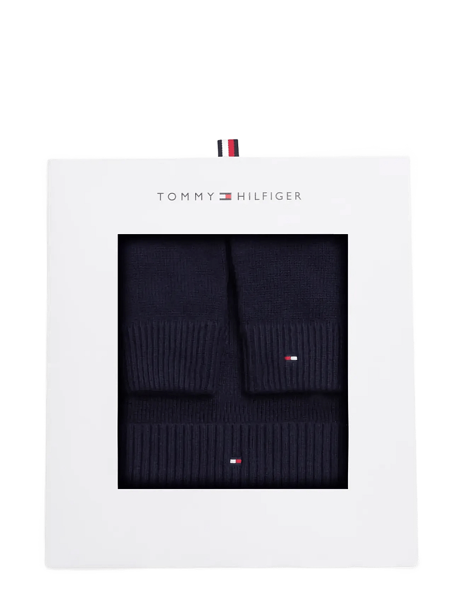 Tommy Hilfiger - TH FLAG BEANIE AND GLOVES - space blue - 2