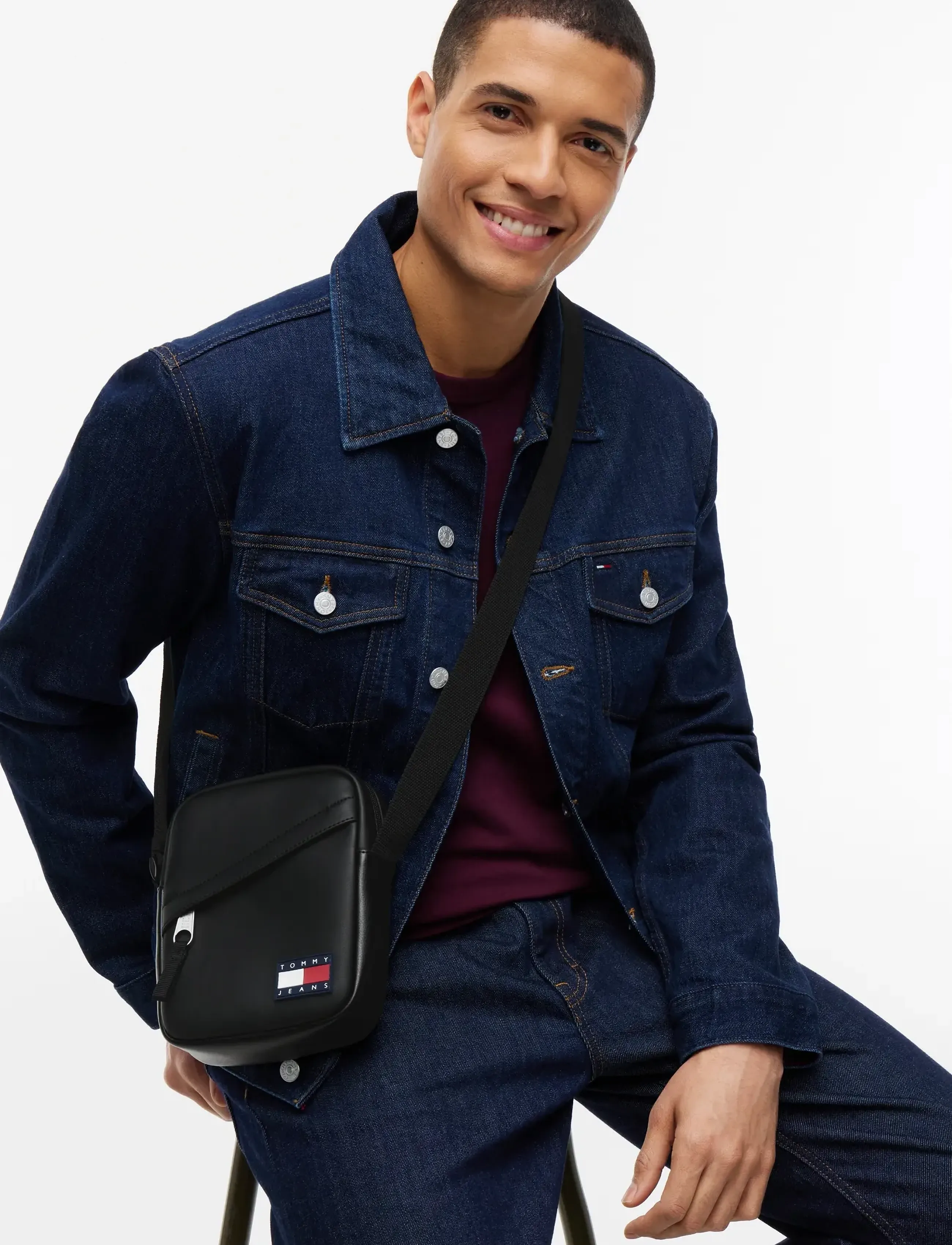 Tommy Hilfiger - TJM DAILY PU REPORTER - shop efter anledning - black - 0