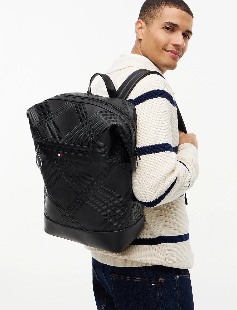 Tommy Hilfiger - TH CORP TEXTURE BACKPACK - black - 0