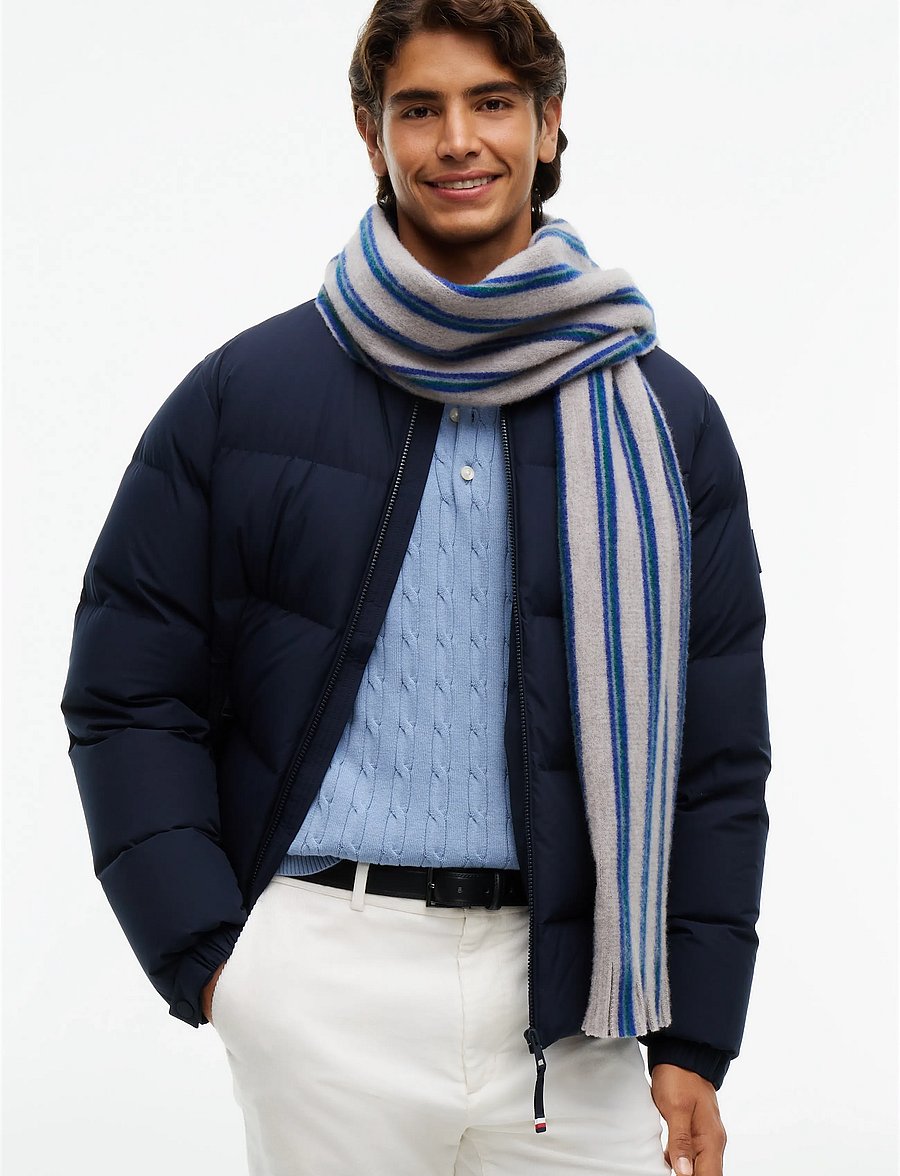 Tommy Hilfiger - TH CORP RASHELLE REV SCARF - winter scarves - light grey heather - 0