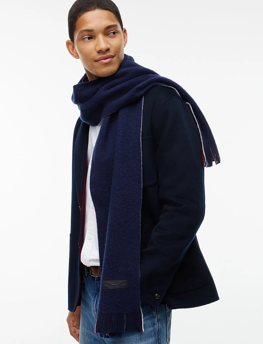 Tommy Hilfiger - TH CORP RASHELLE REV SCARF - winter scarves - preppy navy - 0