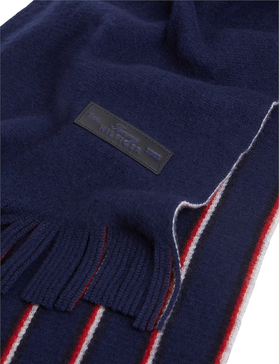 Tommy Hilfiger - TH CORP RASHELLE REV SCARF - winter scarves - preppy navy - 3
