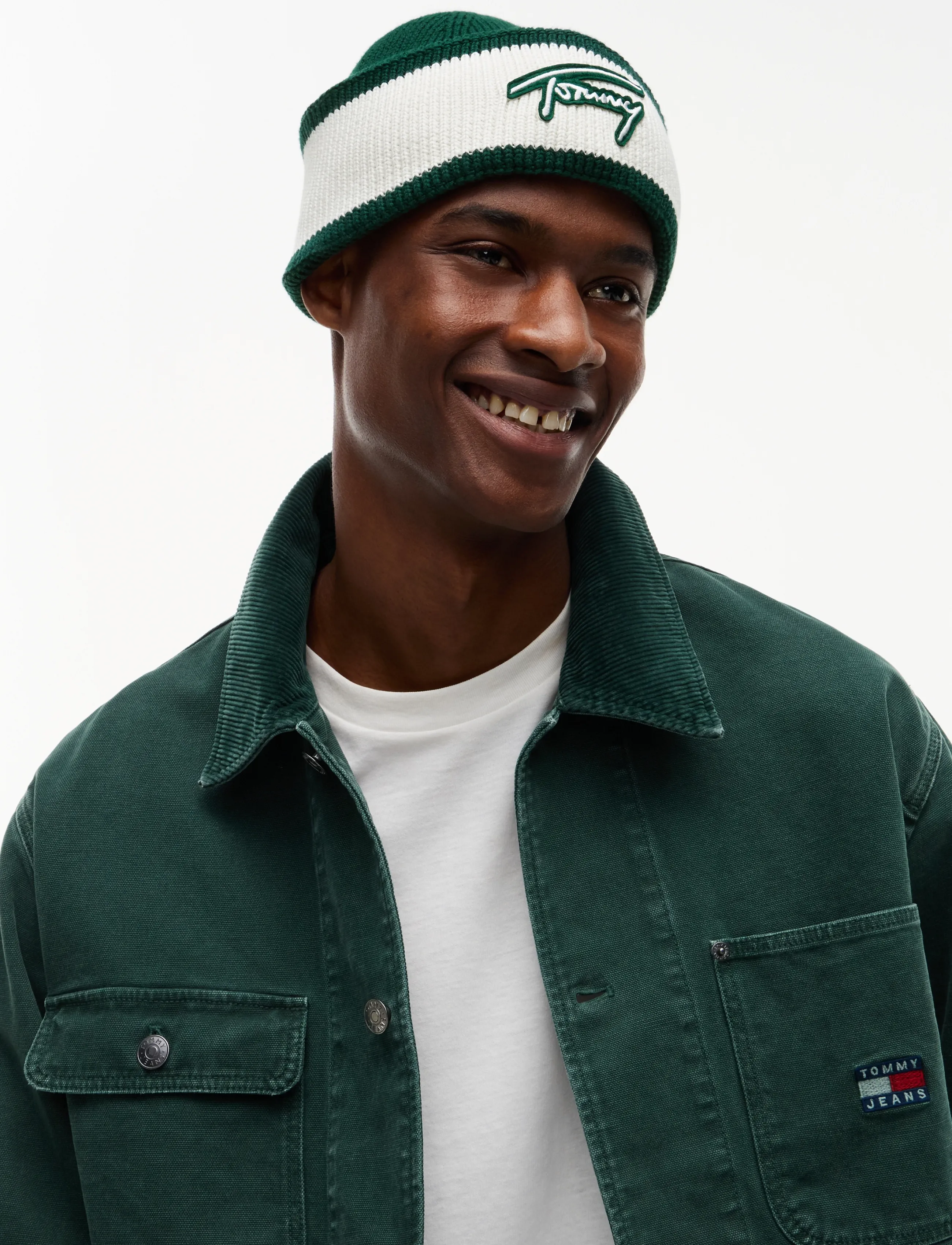 Tommy Hilfiger - TJM OUTDOORS FOOTBALL BEANIE - elegant green   ecru - 2