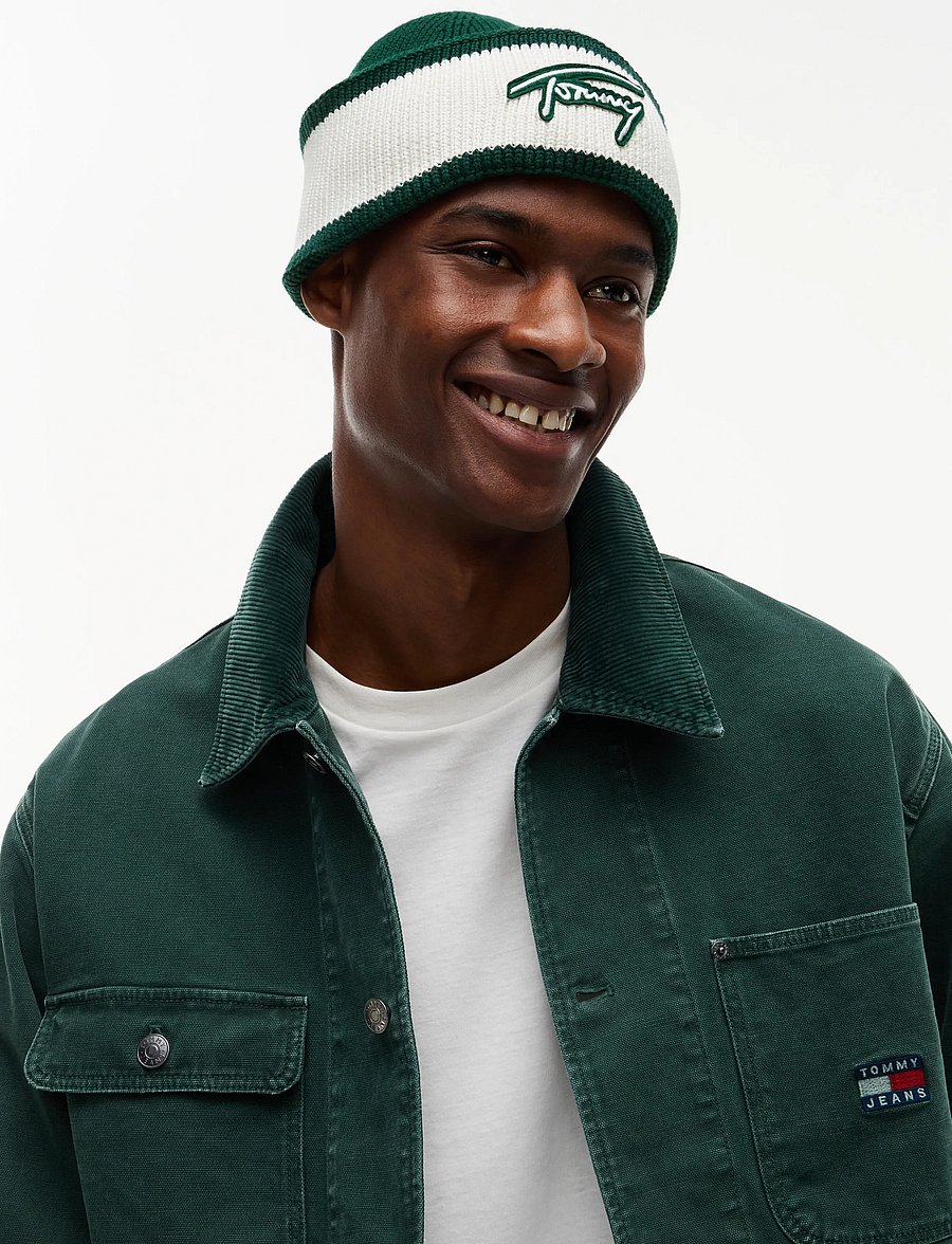Tommy Hilfiger - TJM OUTDOORS FOOTBALL BEANIE - shoppa efter tillfälle - elegant green ecru - 2