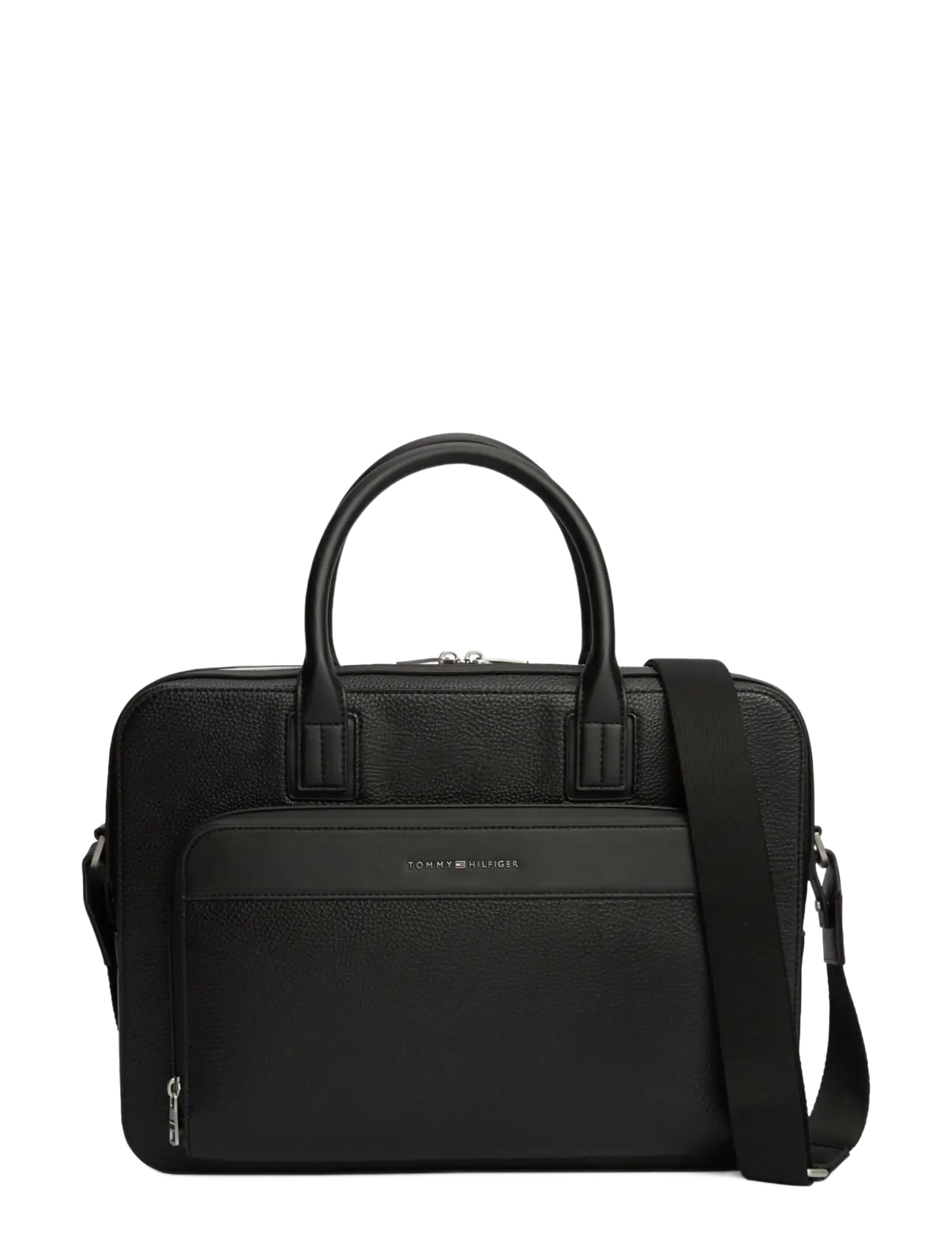 Tommy Hilfiger TH CENTRAL SLIM COMPUTER BAG - Tasker - BLACK / black