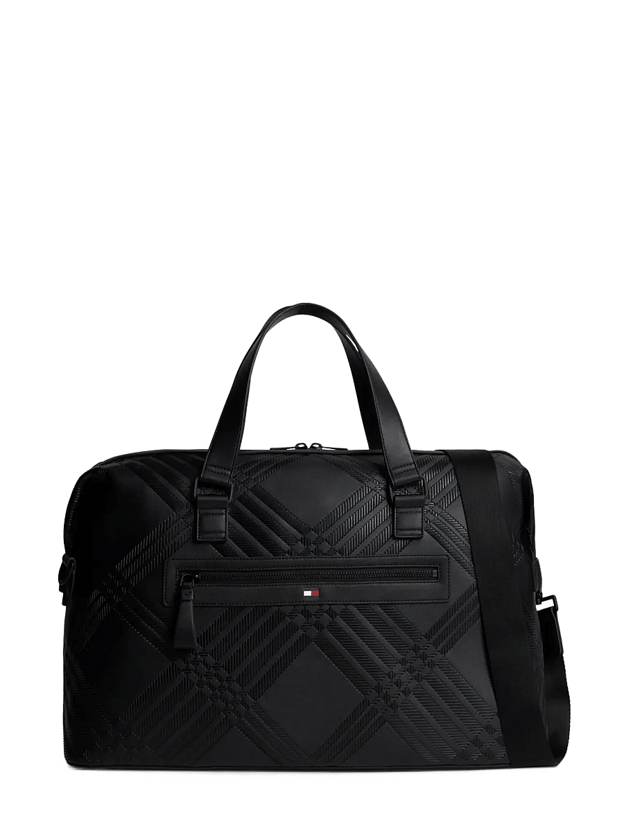 Tommy Hilfiger - TH CORP TEXTURE DUFFLE - reisetaschen - black - 1