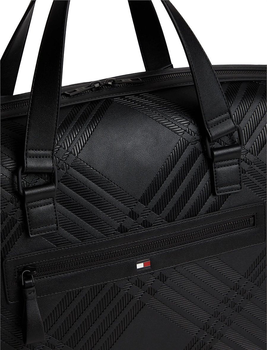 Tommy Hilfiger - TH CORP TEXTURE DUFFLE - reisetaschen - black - 3