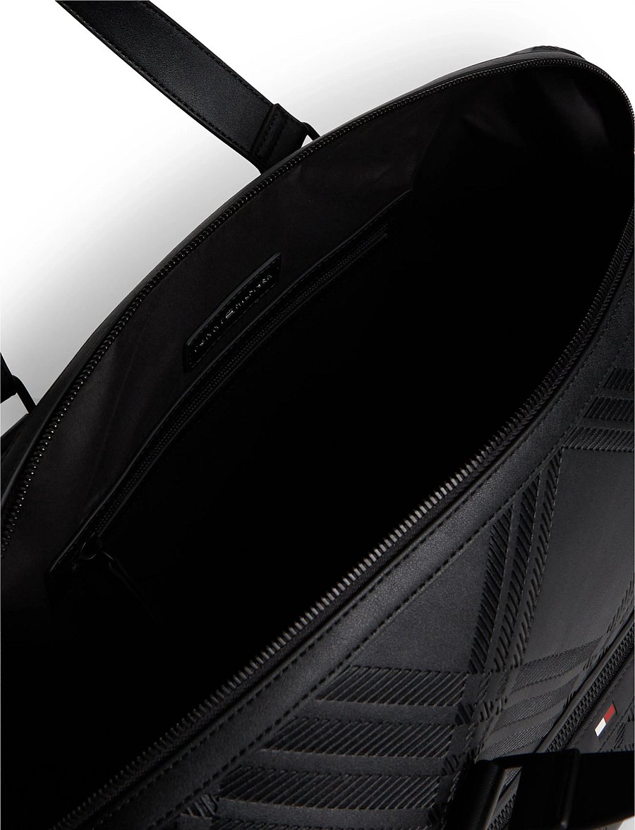 Tommy Hilfiger - TH CORP TEXTURE DUFFLE - reisetaschen - black - 4