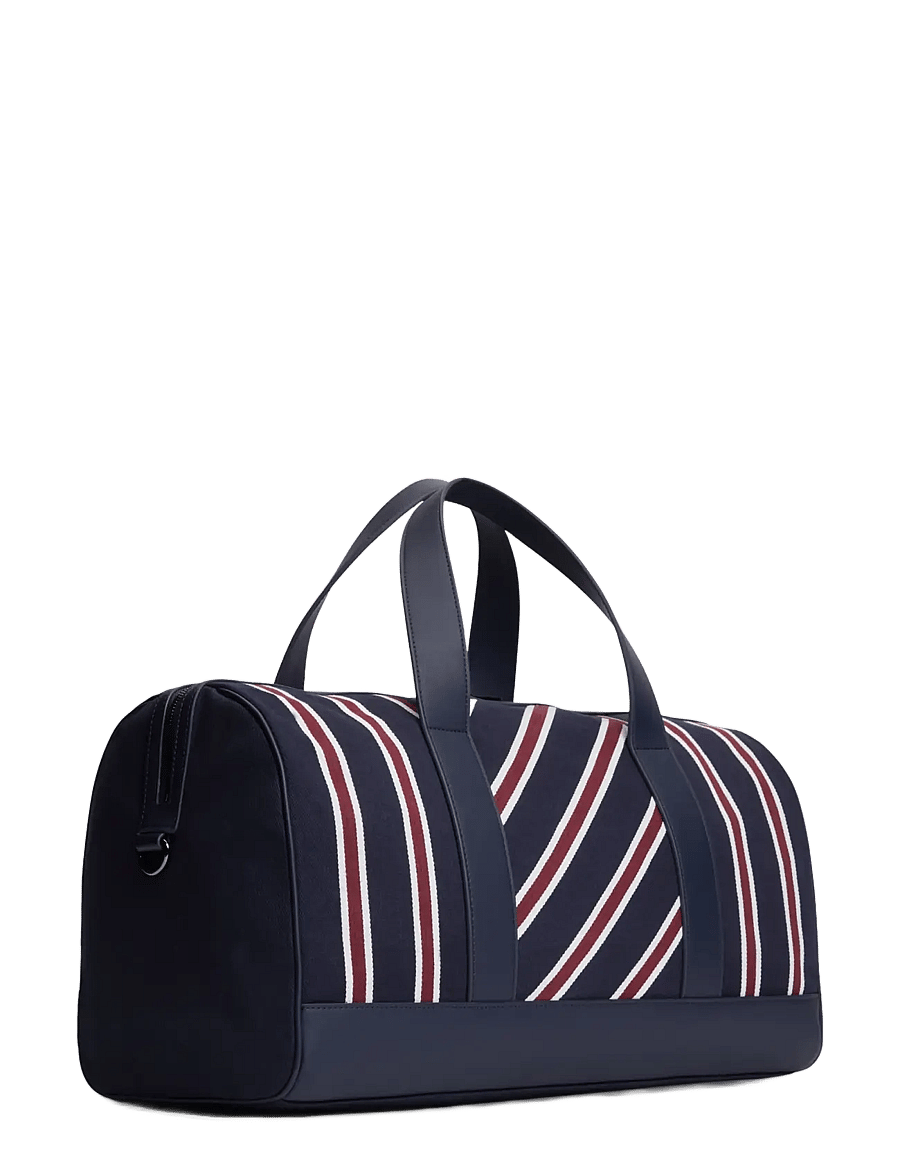 Tommy Hilfiger - TH VARSITY JACQUARD DUFFLE - duffel bags - rwb jacquard stripe - 2