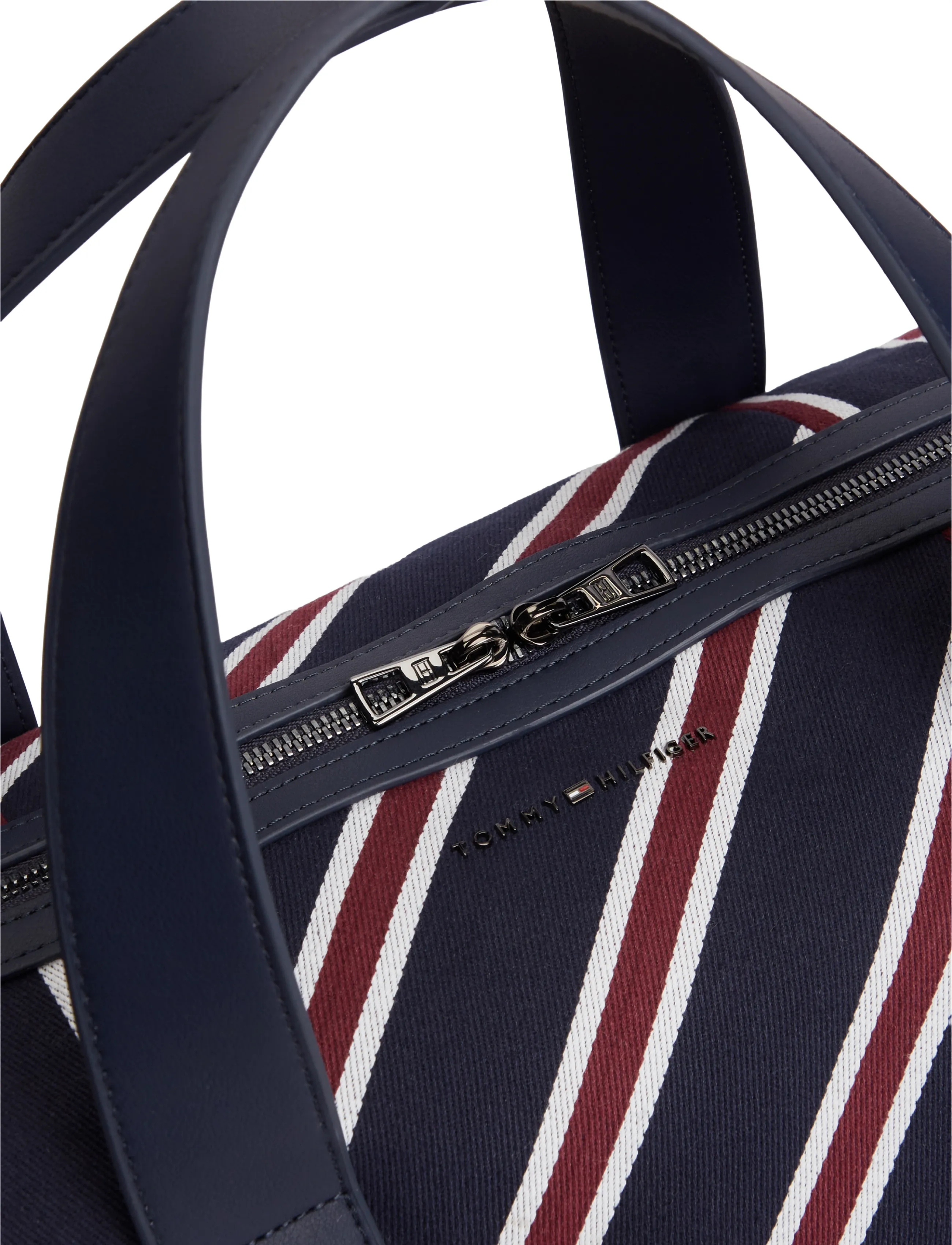 Tommy Hilfiger - TH VARSITY JACQUARD DUFFLE - duffel bags - rwb jacquard stripe - 3