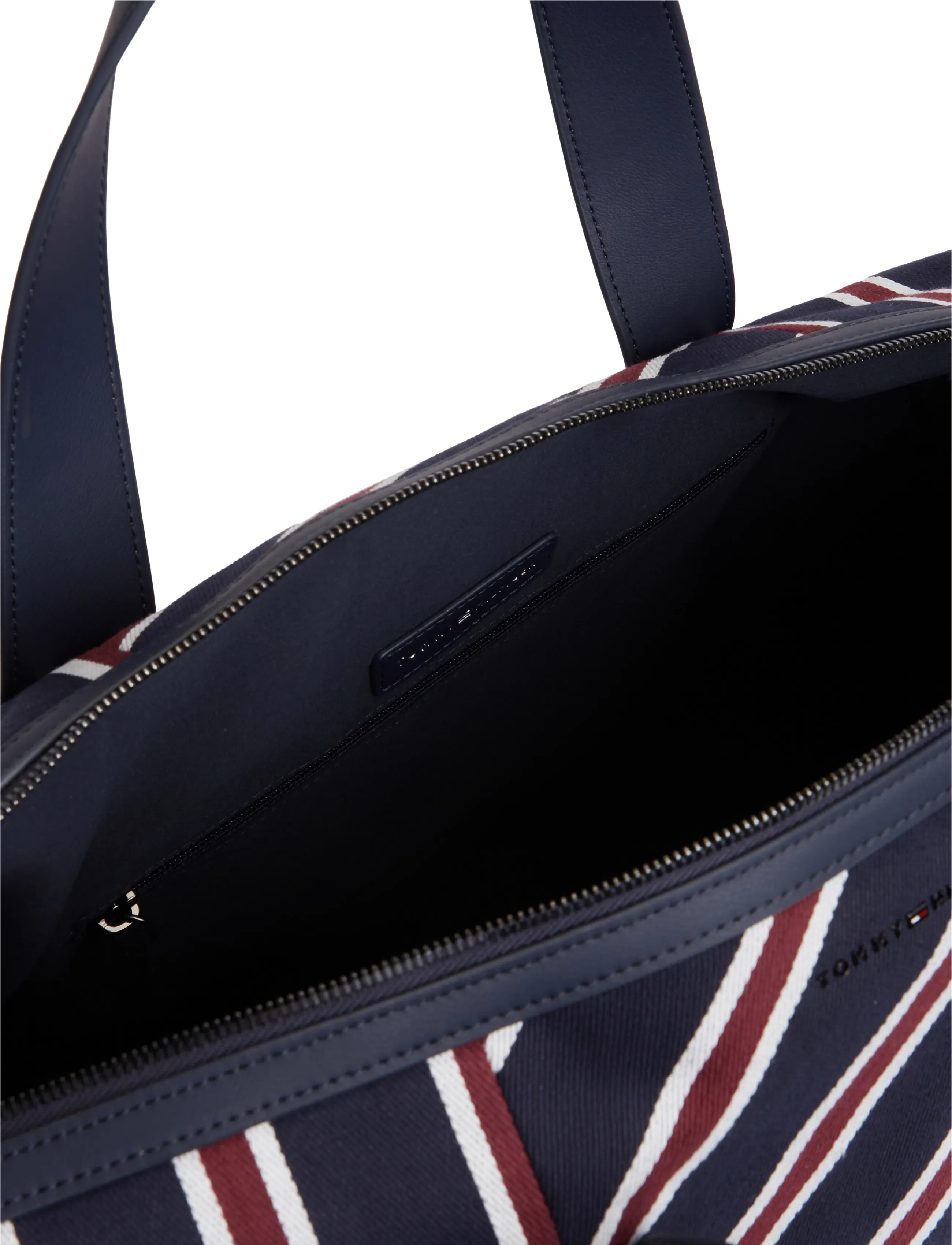 Tommy Hilfiger - TH VARSITY JACQUARD DUFFLE - duffel bags - rwb jacquard stripe - 4