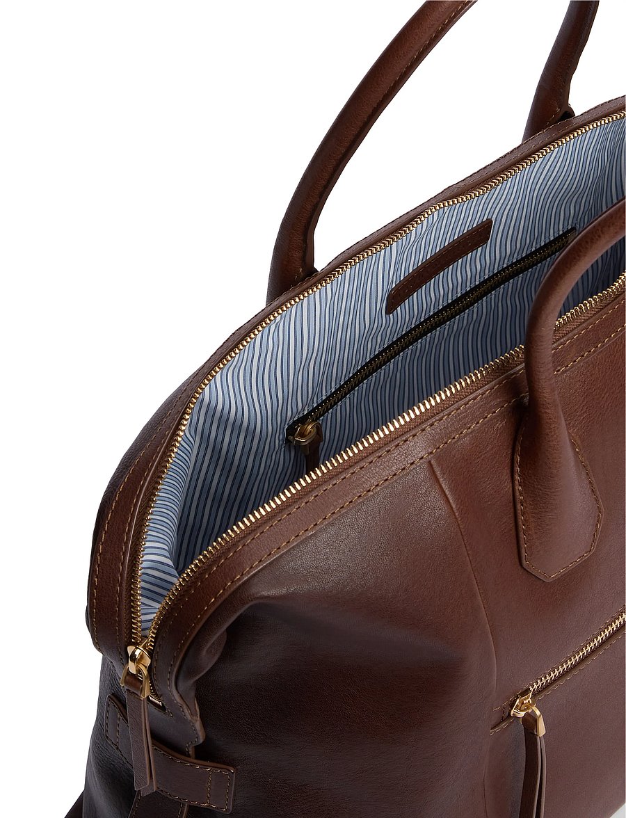 Tommy Hilfiger - TH CASUAL LEATHER DUFFLE - duffel reisikotid - burnished brown - 4