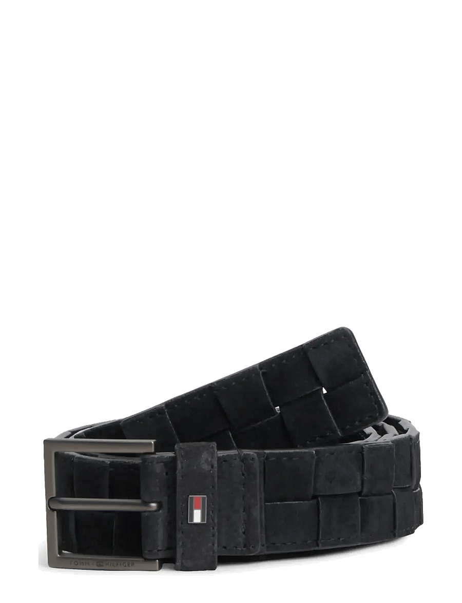 Tommy Hilfiger - HUDSON SUEDE WEAVE 3.5 - braided belts - black - 0