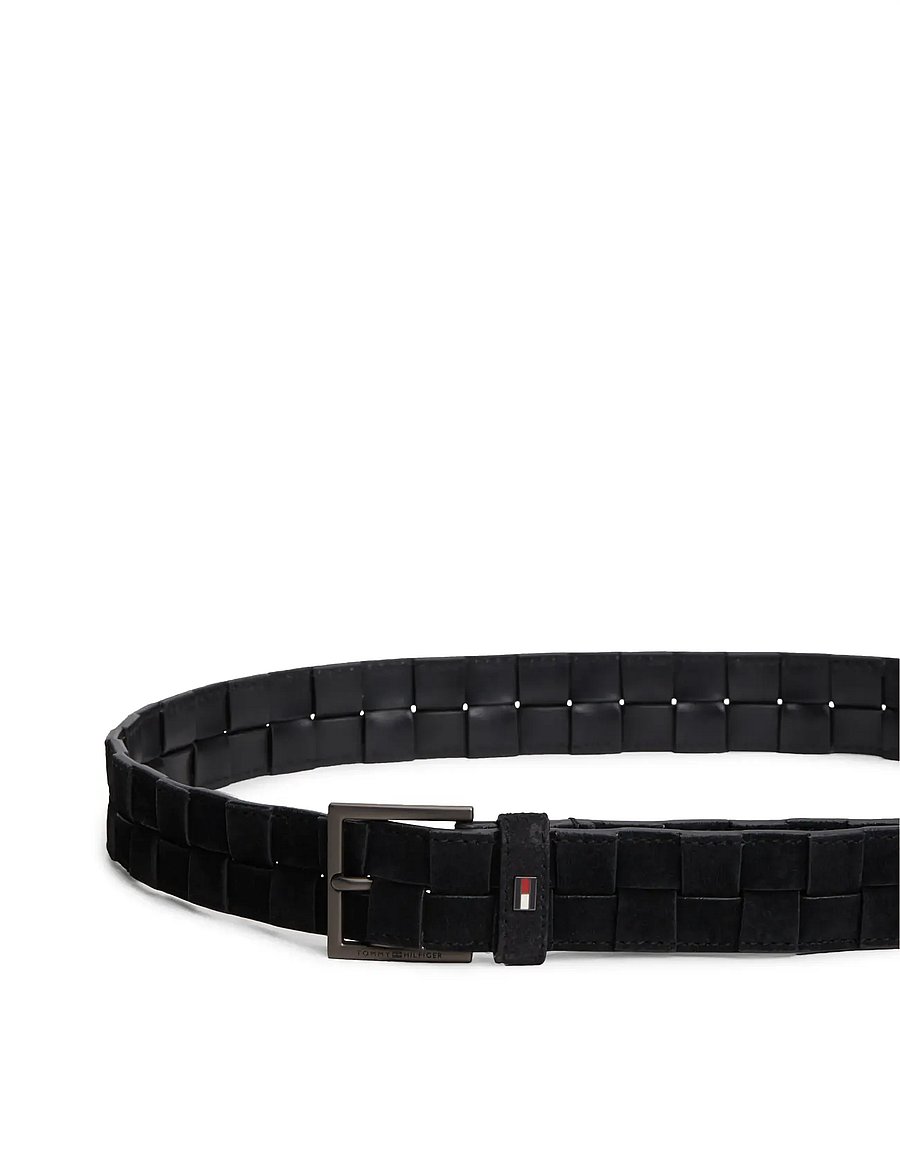 Tommy Hilfiger - HUDSON SUEDE WEAVE 3.5 - braided belts - black - 3