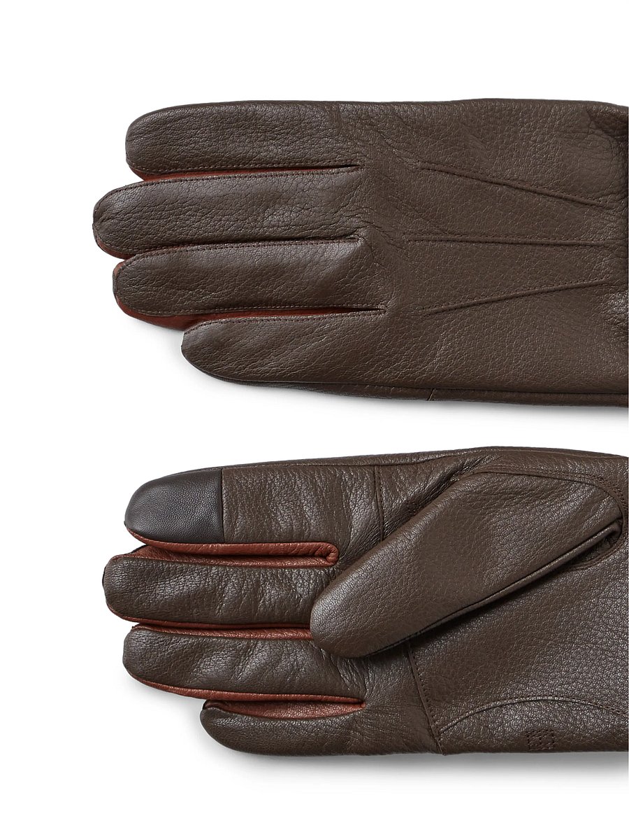 Tommy Hilfiger - TH DC PREMIUM LEATHER GLOVES - nach anlass kaufen - testa di morro winter cognac - 2