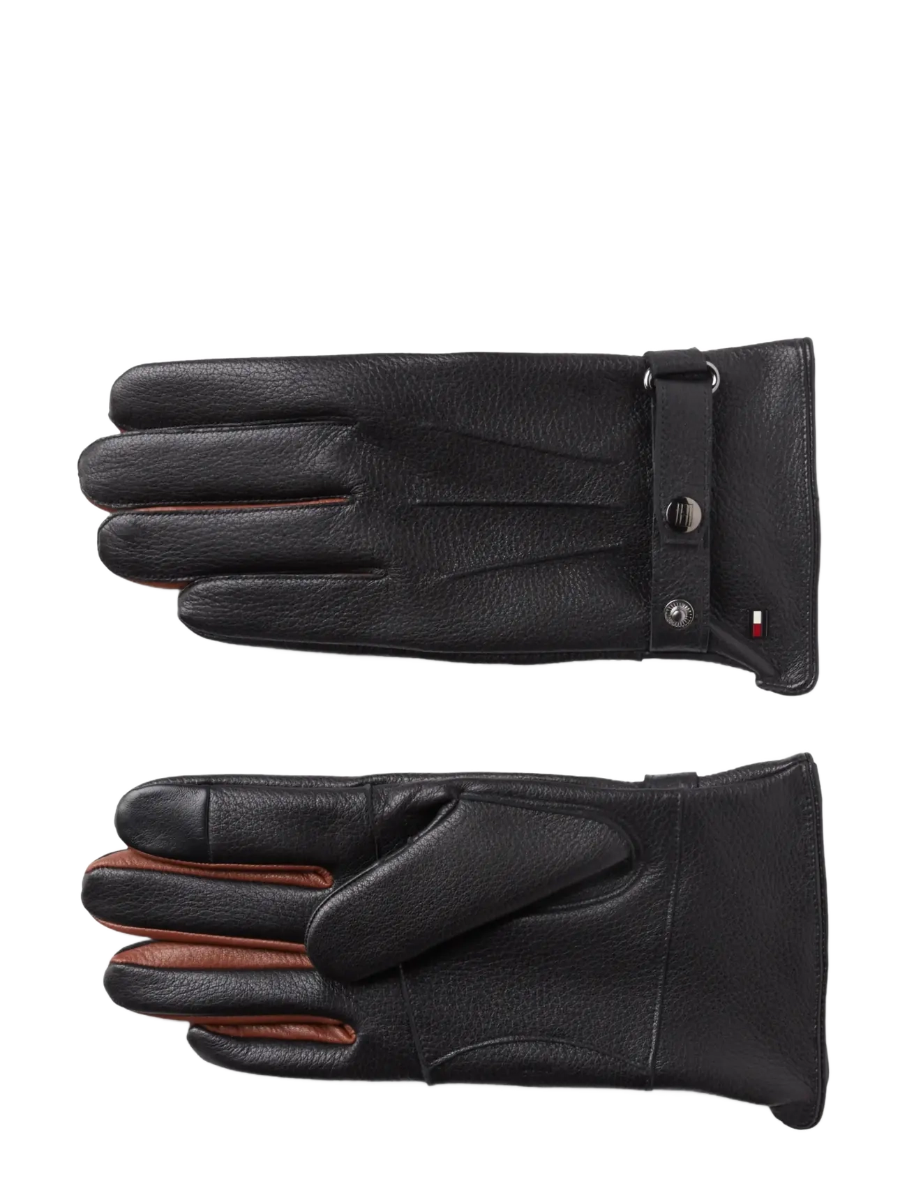 Tommy Hilfiger - TH DC PREMIUM LEATHER GLOVES - nach anlass kaufen - black   winter cognac - 1