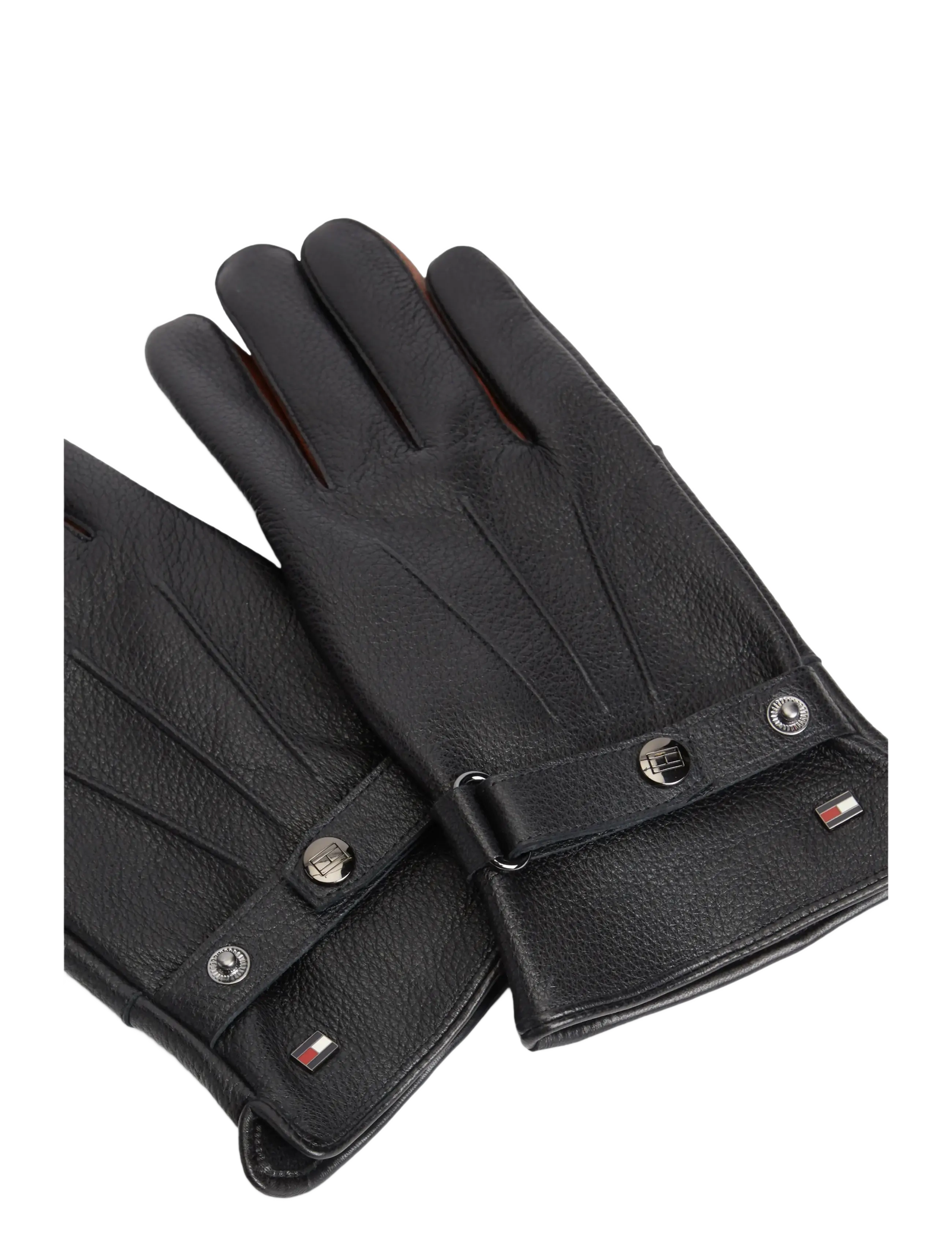 Tommy Hilfiger - TH DC PREMIUM LEATHER GLOVES - nach anlass kaufen - black   winter cognac - 2