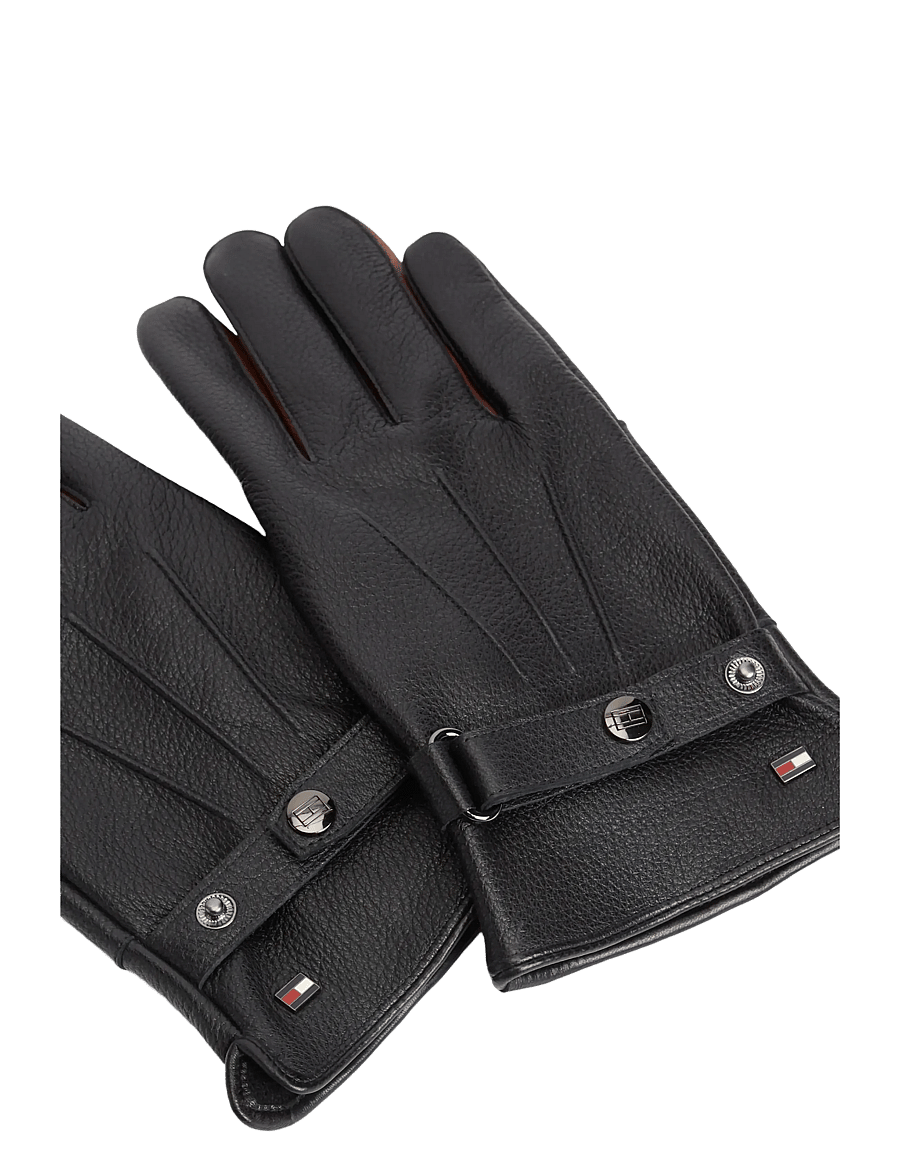 Tommy Hilfiger - TH DC PREMIUM LEATHER GLOVES - nach anlass kaufen - black winter cognac - 2