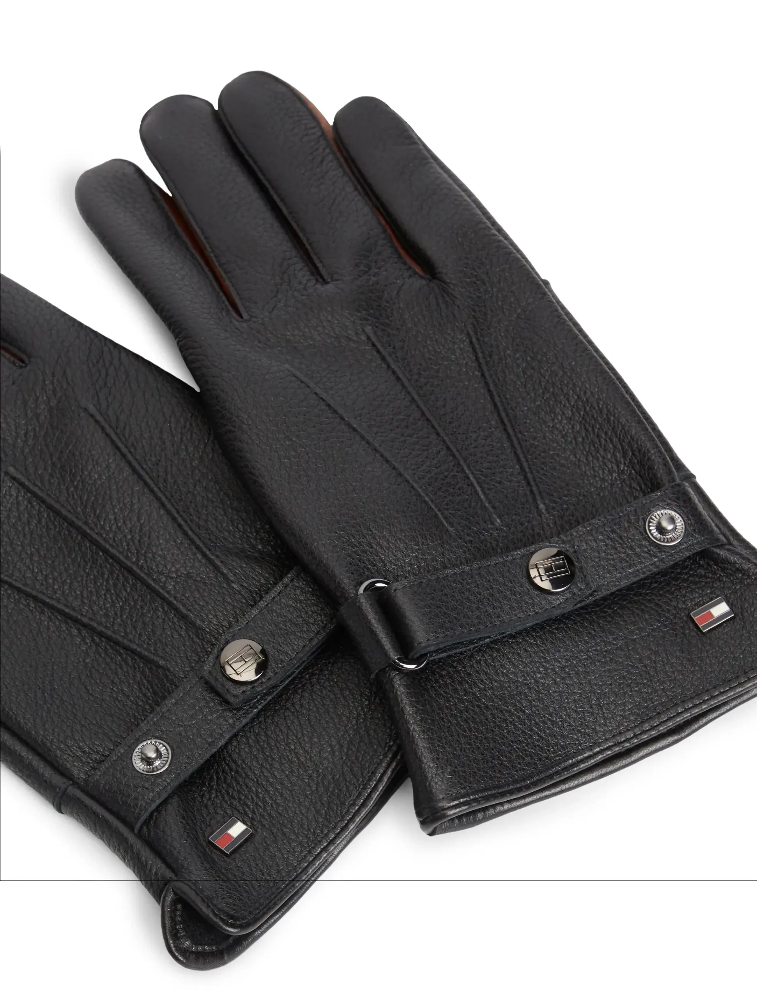 Tommy Hilfiger - TH DC PREMIUM LEATHER GLOVES - nach anlass kaufen - black   winter cognac - 2