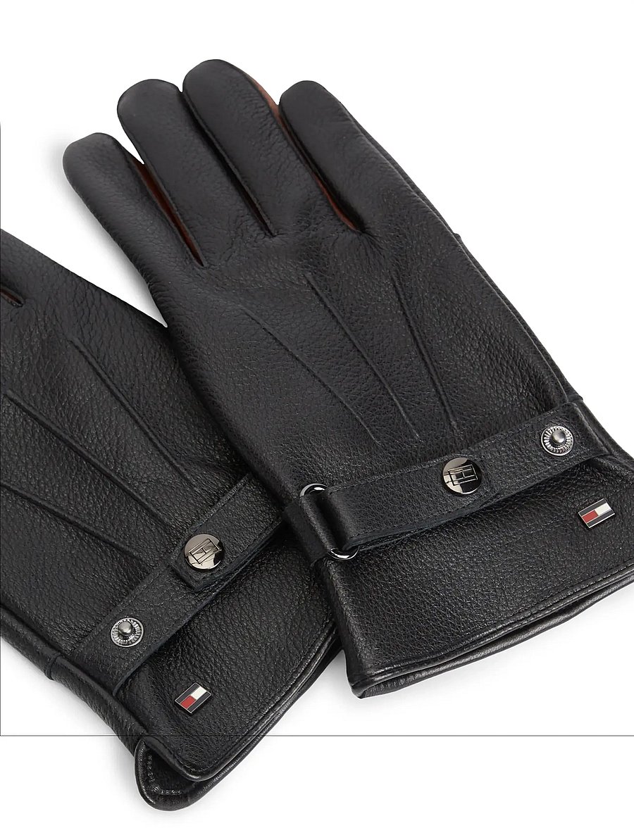 Tommy Hilfiger - TH DC PREMIUM LEATHER GLOVES - nach anlass kaufen - black winter cognac - 2