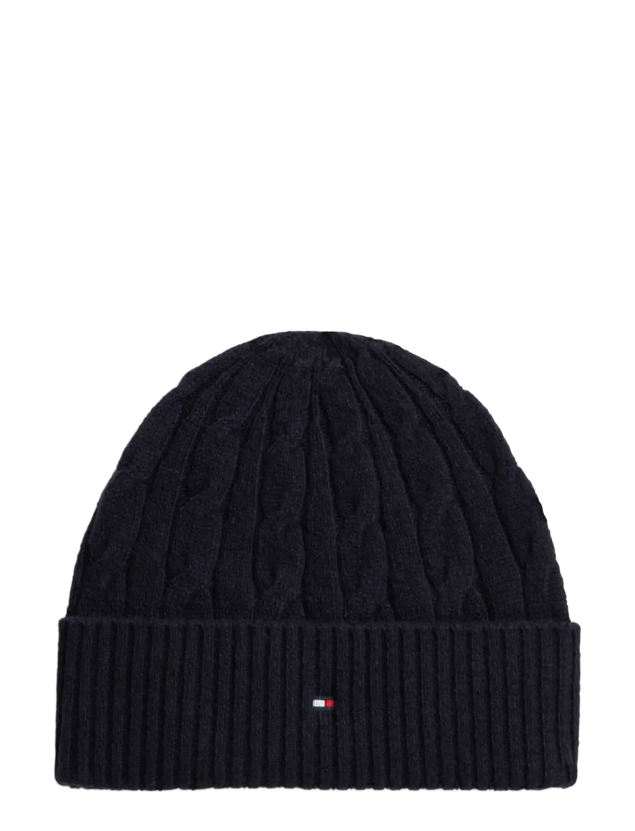 Tommy Hilfiger TH FLAG CABLE BEANIE - Shoppa efter tillfälle - SPACE BLUE / navy