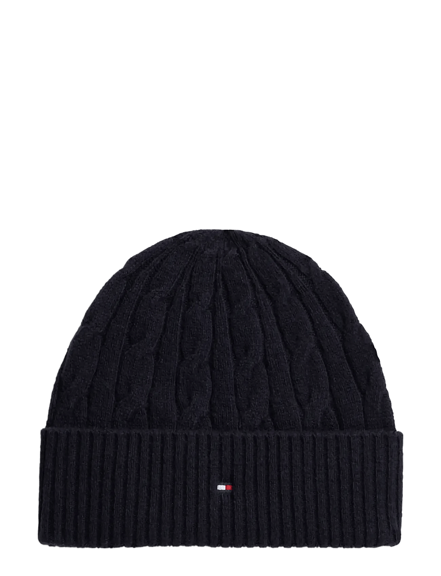 Tommy Hilfiger - TH FLAG CABLE BEANIE - osta olukorra järgi - space blue - 0