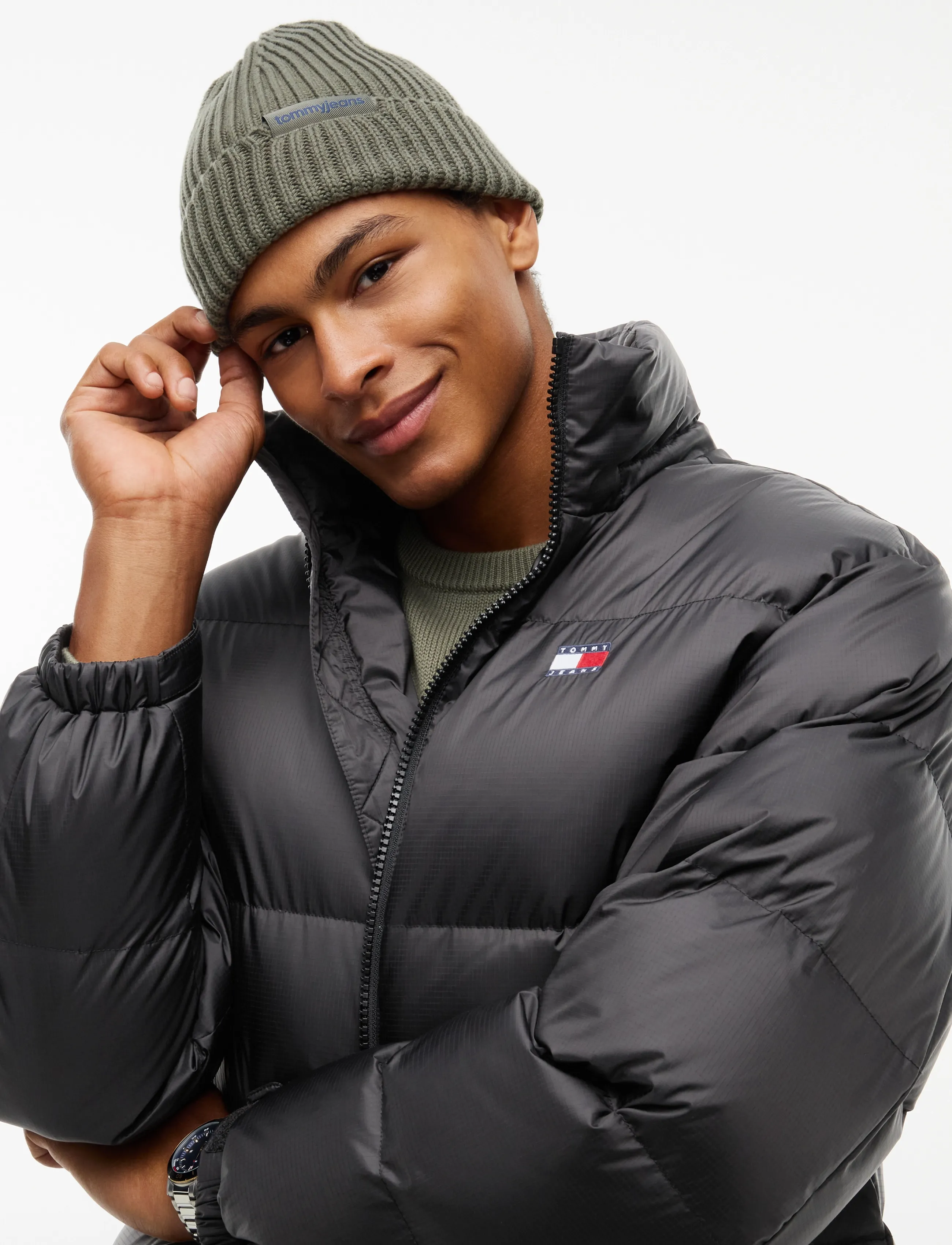 Tommy Hilfiger - TJM LINEAR LOGO BEANIE - nach anlass kaufen - pewter green - 2