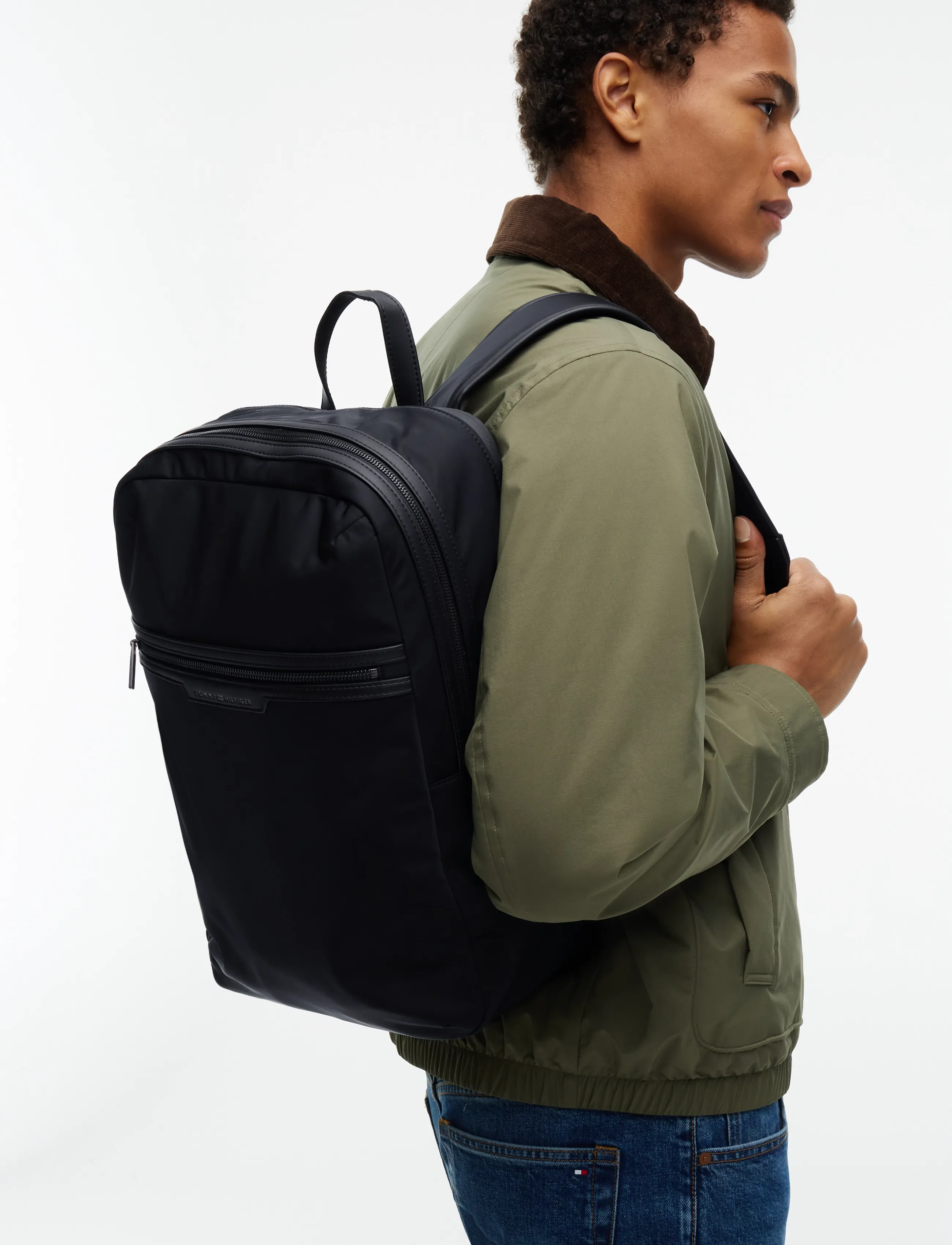 Tommy Hilfiger TH NYLON TECH BACKPACK - Preppy - BLACK / black