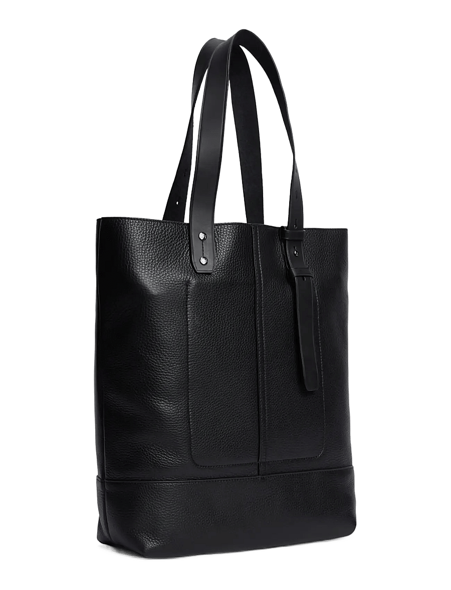 Tommy Hilfiger - RWB STRIPE LEATHER TOTE - black - 2