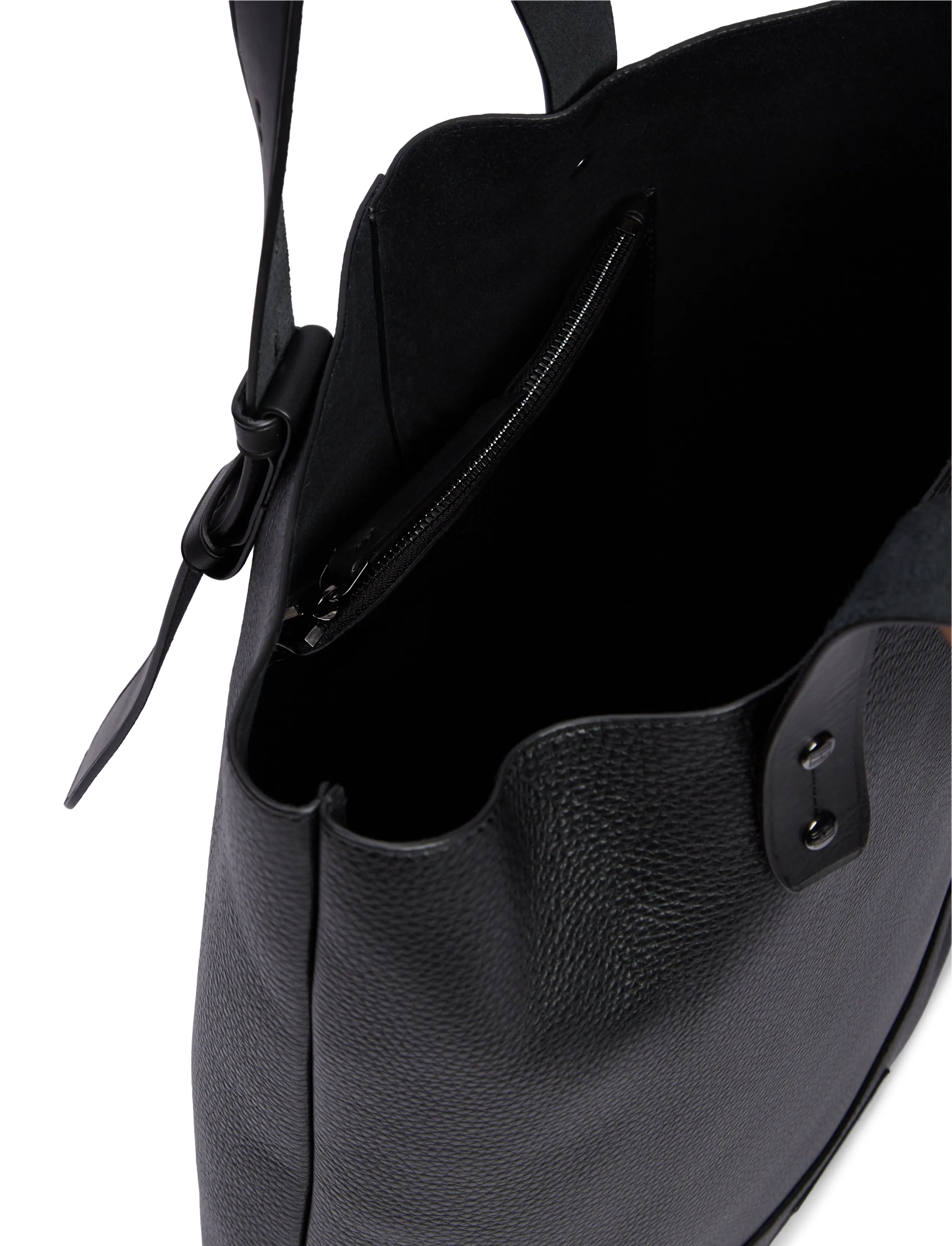 Tommy Hilfiger - RWB STRIPE LEATHER TOTE - black - 3